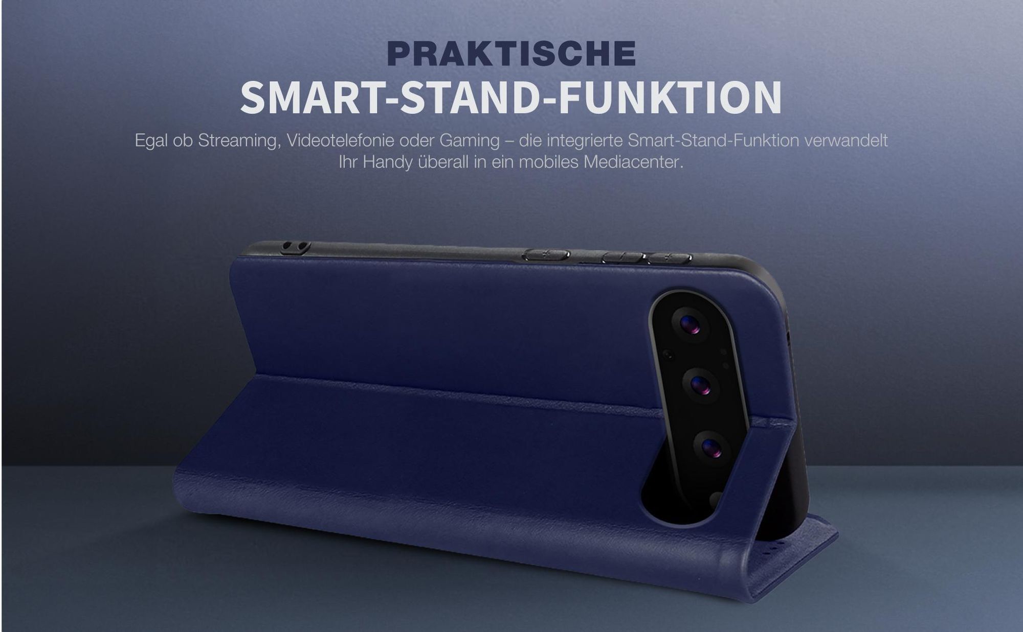 Fliphülle aus Leder für das Google Pixel 11 Pro mit Smartstand Funktion