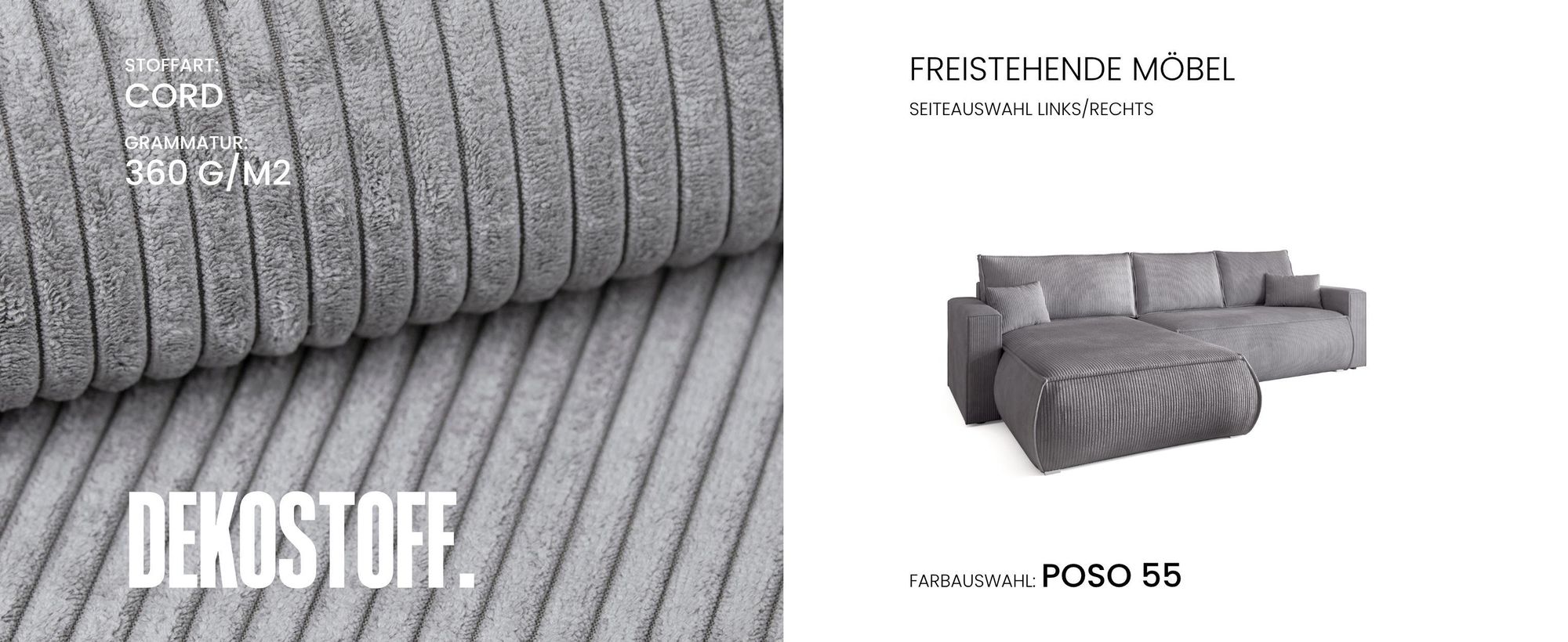 BroMARKT Ecksofa HAVANA Schlaffunktion Bettkasten L-Form 120x236 cm Beige