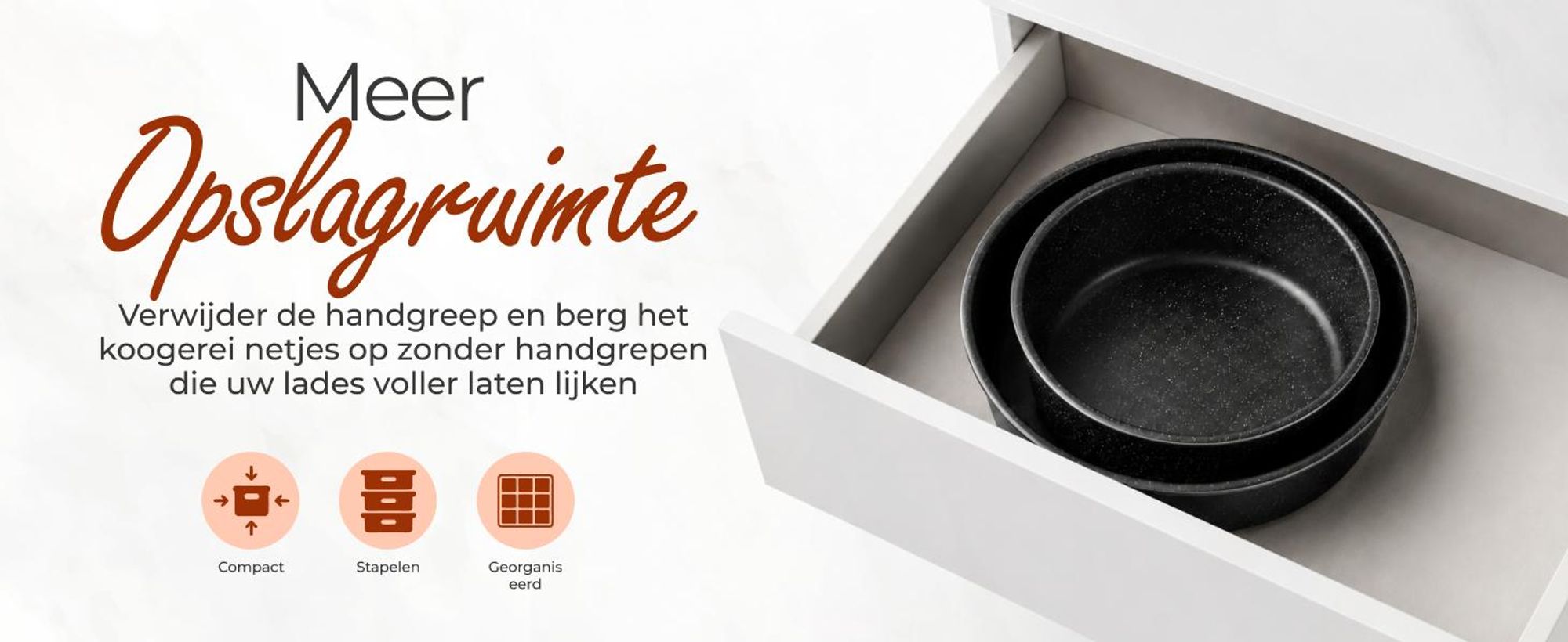 Glissimo Cookware - 15-delige Keramische Pannenset - Afneembare Handgreep - Non-stick - vrij
