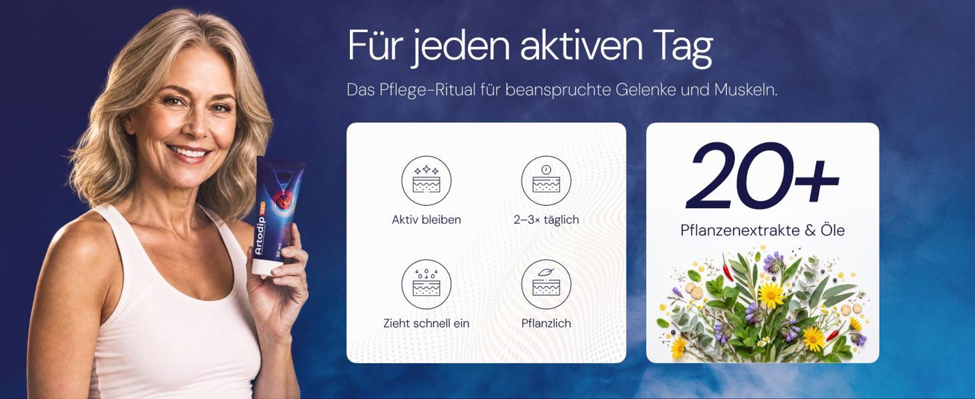 Artodip Gel Wärmegel & Massagegel 50 ml für Gelenke, Muskeln & Rücken