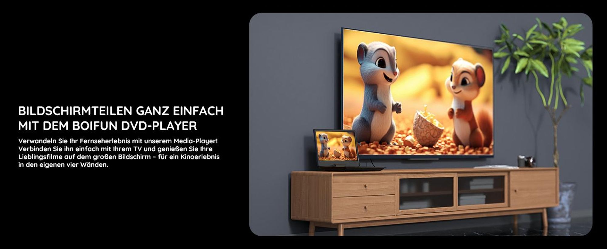 15.7" Tragbarer DVD-Player mit 14"HD-Drehbildschirm, ideal fürs Auto 6 Stunden Akkulaufzeit intelligente SpeicherwiedergabeAlle Region Dual-Lautsprech