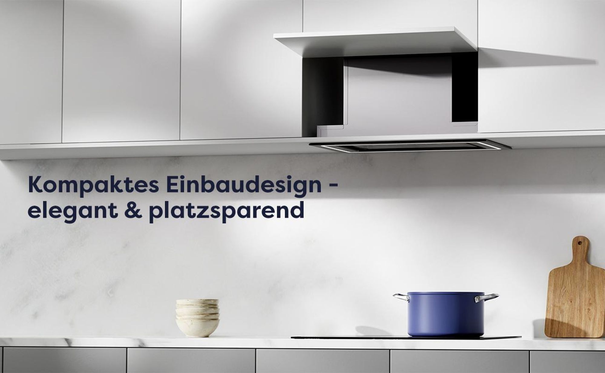 CIARRA Unterbauhaube 52 cm 500 m³/h, Touch & Handgesten-Steuerung, Einbau-Dunstabzugshaube, Abluft & Umluft VM5931C