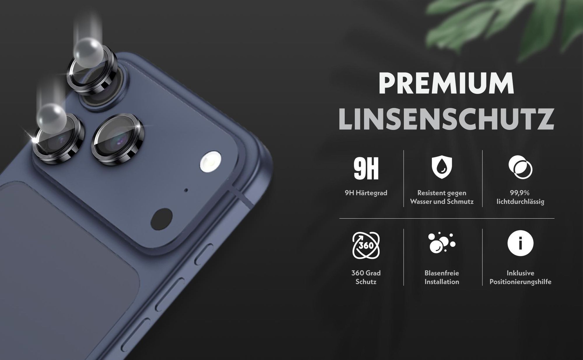 Linsenschutz einzeln für Apple iPhone 17 Pro in vielen Farben