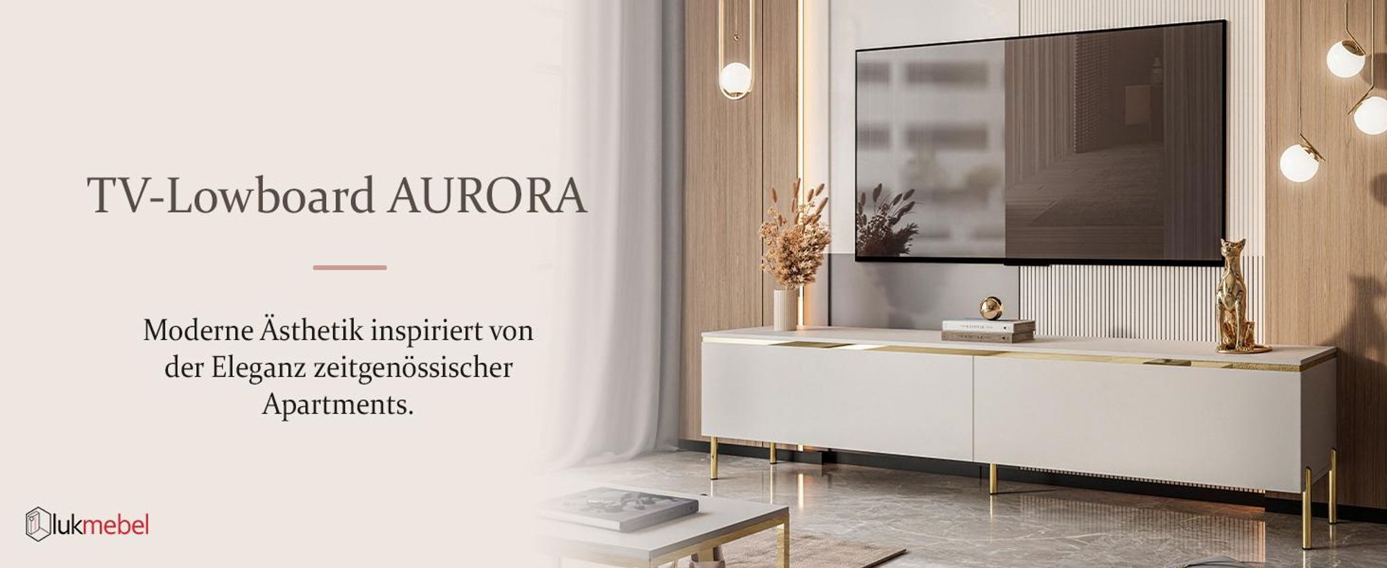 AURORA II RTV Schrank auf Beinen Kaschmir