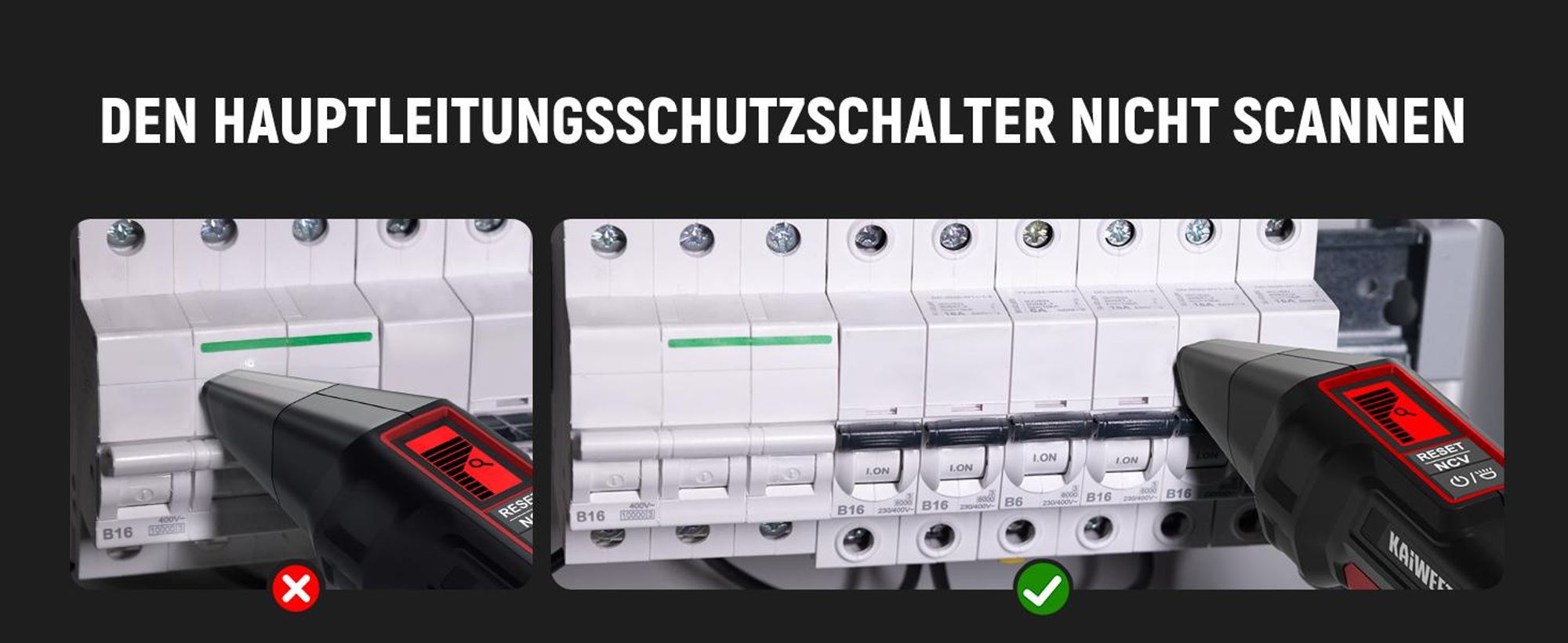 KAIWEETS KT301E Hľadač Ističov s LCD | Tester Zásuviek a RCD Skúšačka