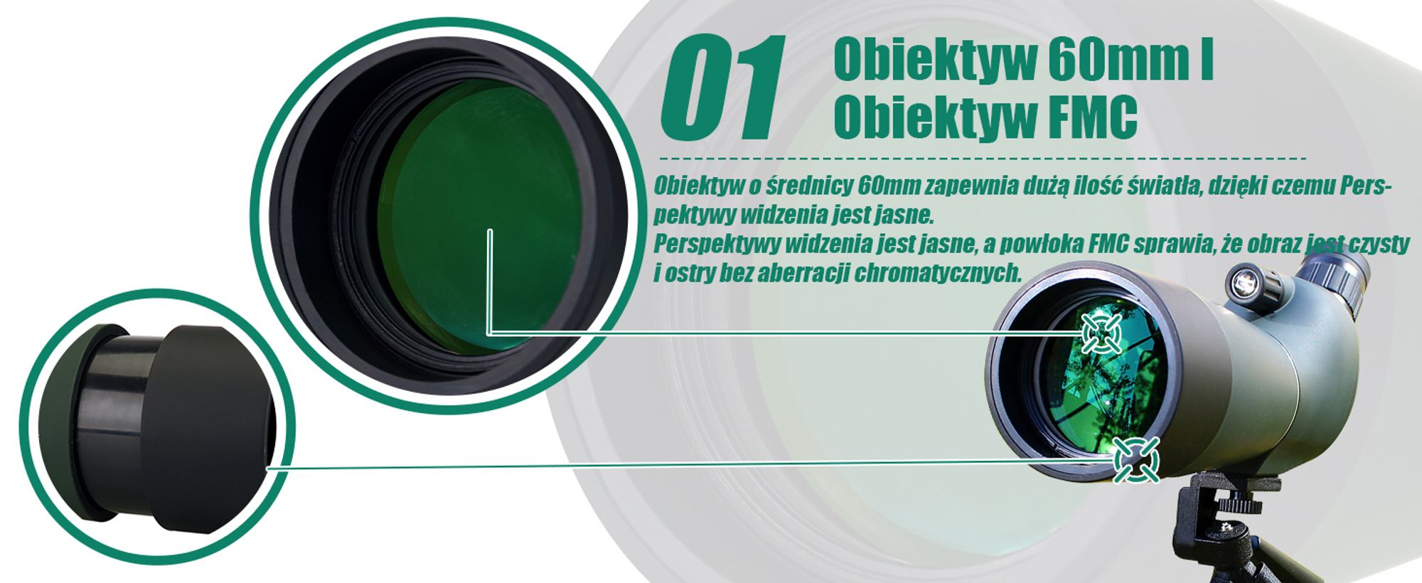 Svbony SV28 Spektiv 20-60x60mm BAK4 Prisma Monokular mit Stativ Handy Adapter für Sportschützen Vogelbeobachtung