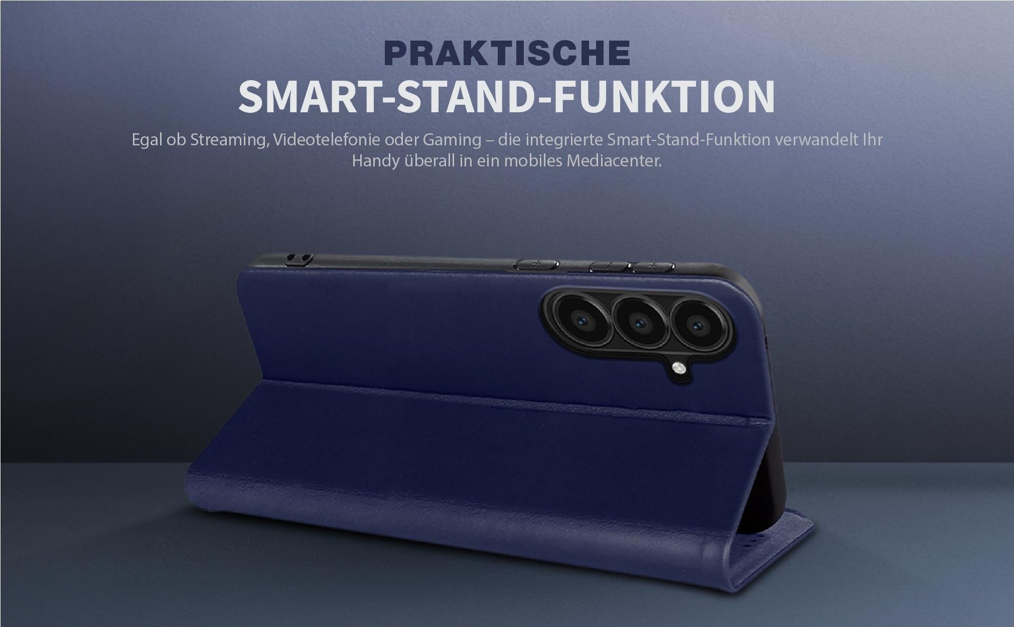 Fliphülle aus Leder für das Samsung Galaxy A17 5G mit Smartstand Funktion