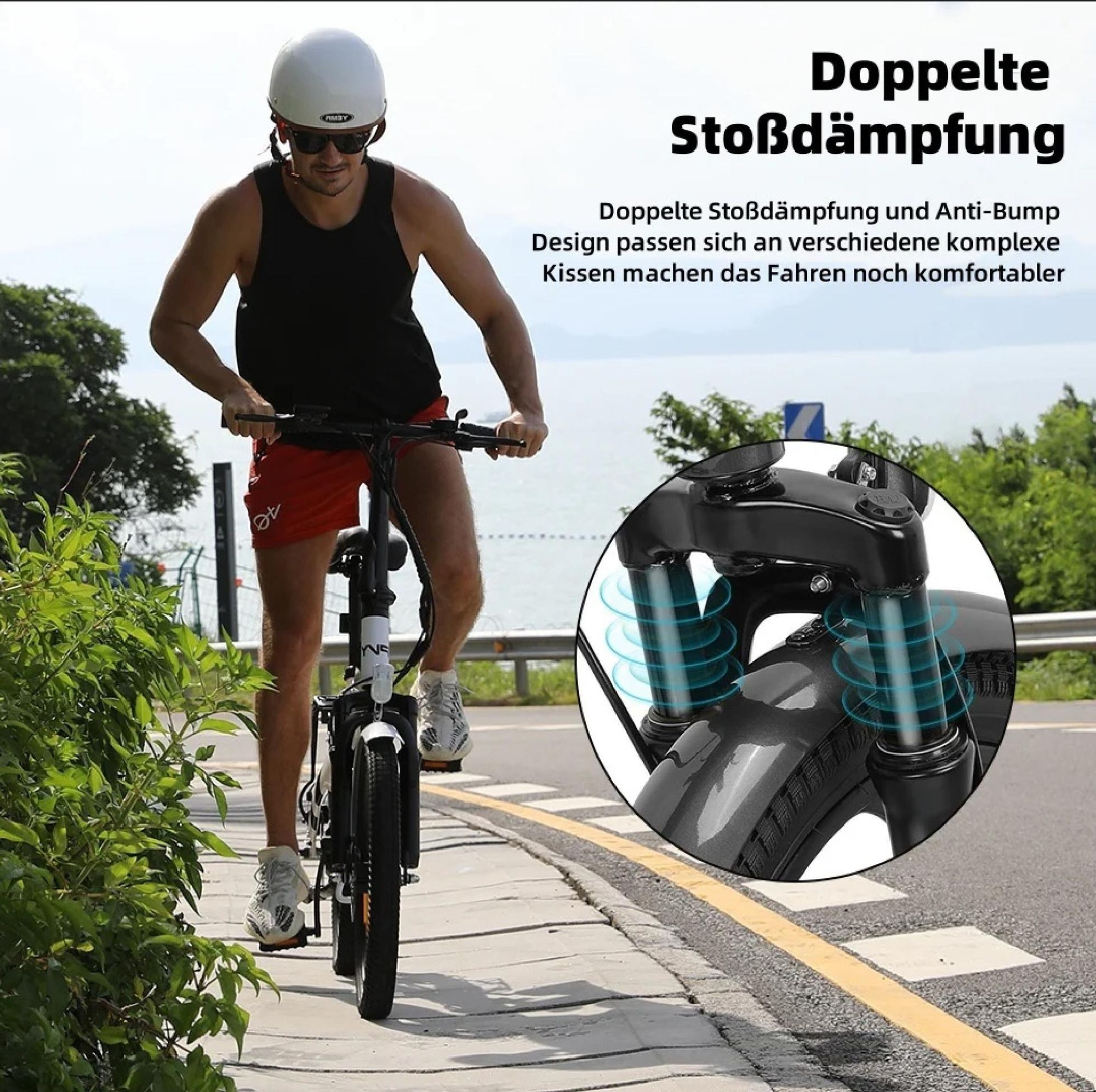 PVY Z20 Pro Elektrisches Fahrrad - 250W Motor 36V10.4AH Batterie 80KM Reichweite Mechanische Scheibenbremse - Grau