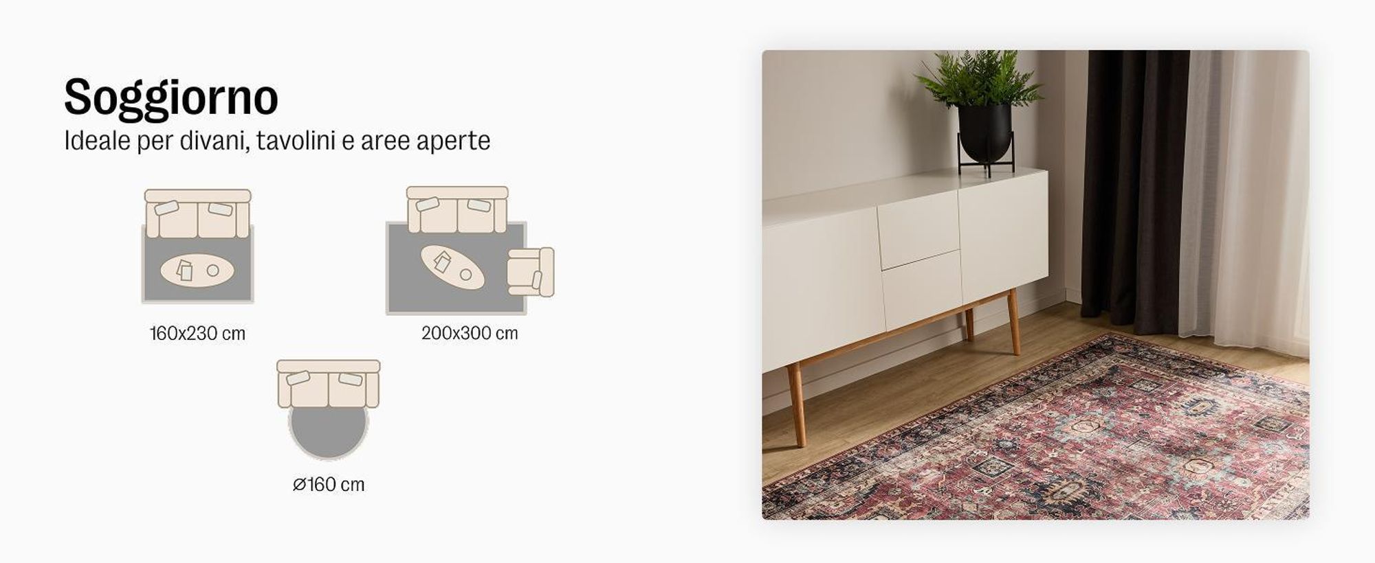 benuta tappeto vintage lavabile George Multicolore/Beige 240x340 cm tappeto soggiorno camera da letto morbido orientale rettangolare