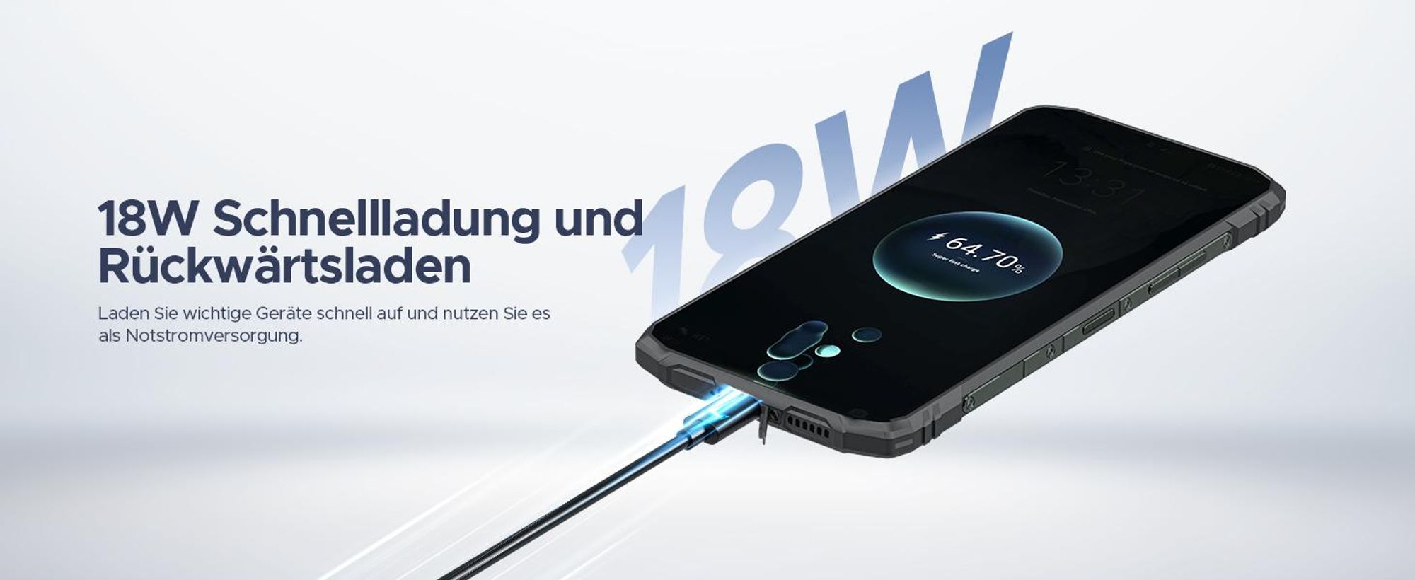 Doogee Blade10 Ultra Energy, 16,7 cm (6.56"), 6 GB, 128 GB, 64 MP, Android 16.0, Schwarz