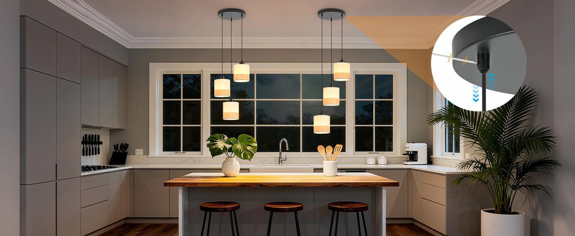 ZMH Pendelleuchte Esstisch Hängelampe Hängeleuchte 3 flammig Esstischlampe Weiß E27 Küche Esszimmerlampe Pendellampe für Wohnzimmer(ohne Leuchtmittel)