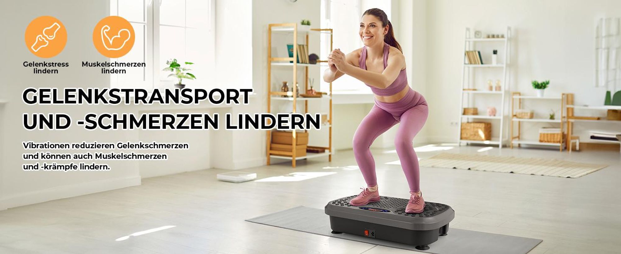 Vibrationsplatte, Vibrotrainer, Bluetooth Fitnessgeräte, Oszillierende Trainingsplattform, 5 Trainingsprogramme, 99 Stufen, mit 2 Expanderbänder