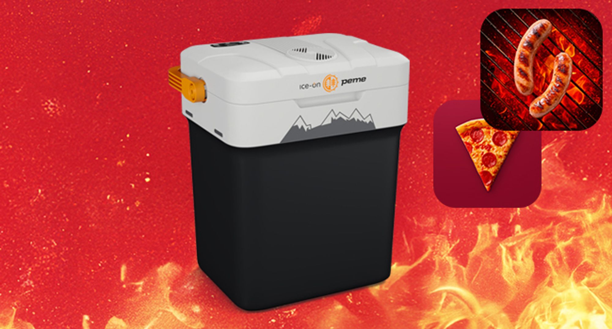 PEME Essential 26L Elektrische Kühlbox Auto - und Steckdose Thermoelektrisch Kühltasche PKW Camping Mini Kühlschrank Warmhaltebox Outdoor Extrem Leise