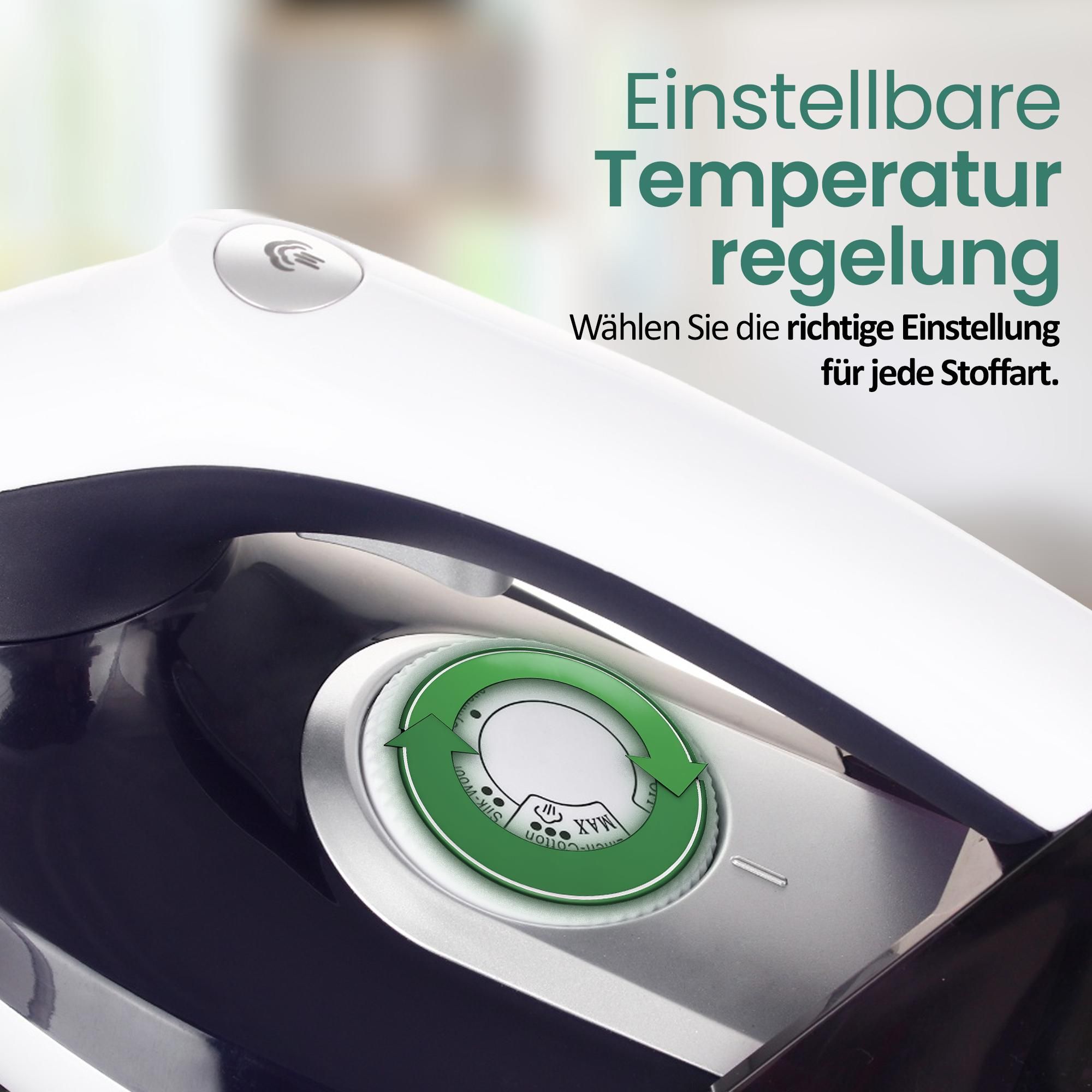 Emerio Dampfbügelstation – 2200 W – 1,5 L – kontinuierlicher Dampf – vertikales Bügeln – herausnehmbarer Tank – Keramik-Bügelsohle – SG-123562