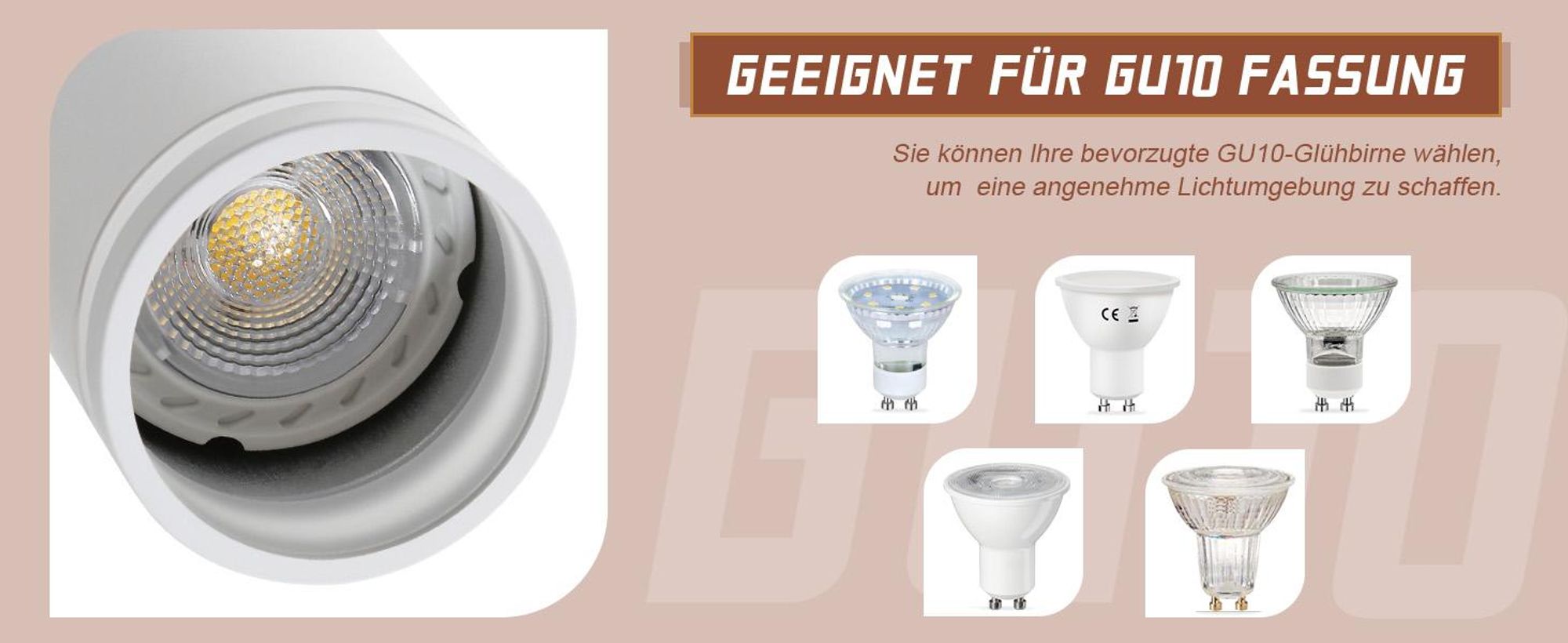 ZMH LED plafondlamp, 5 lichtpunten, wit. Plafondlamp met spots, GU10 fitting, verstelbaar. Metalen plafondspots voor hal, woonkamer, keuken, slaapkamer. Exclusief lampen