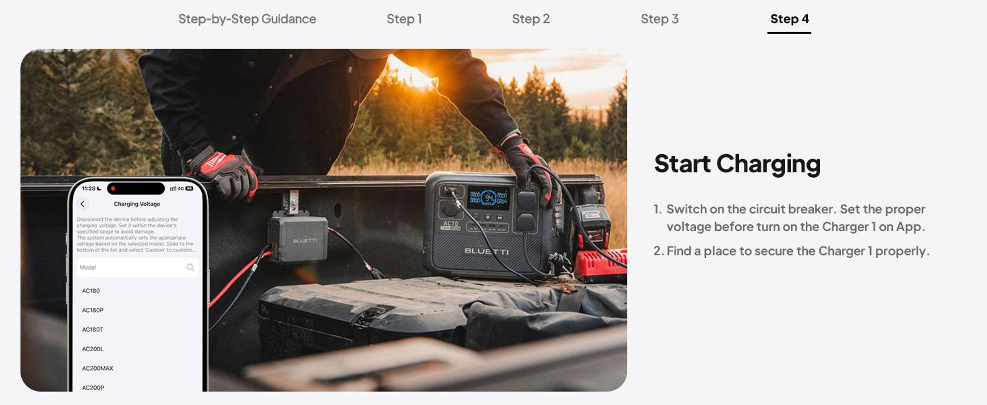 BLUETTI Charger 1+D40 L, 560W Alternator Tragbare Powerstation zum Aufladen während der Fahrt mit App-Steuerung