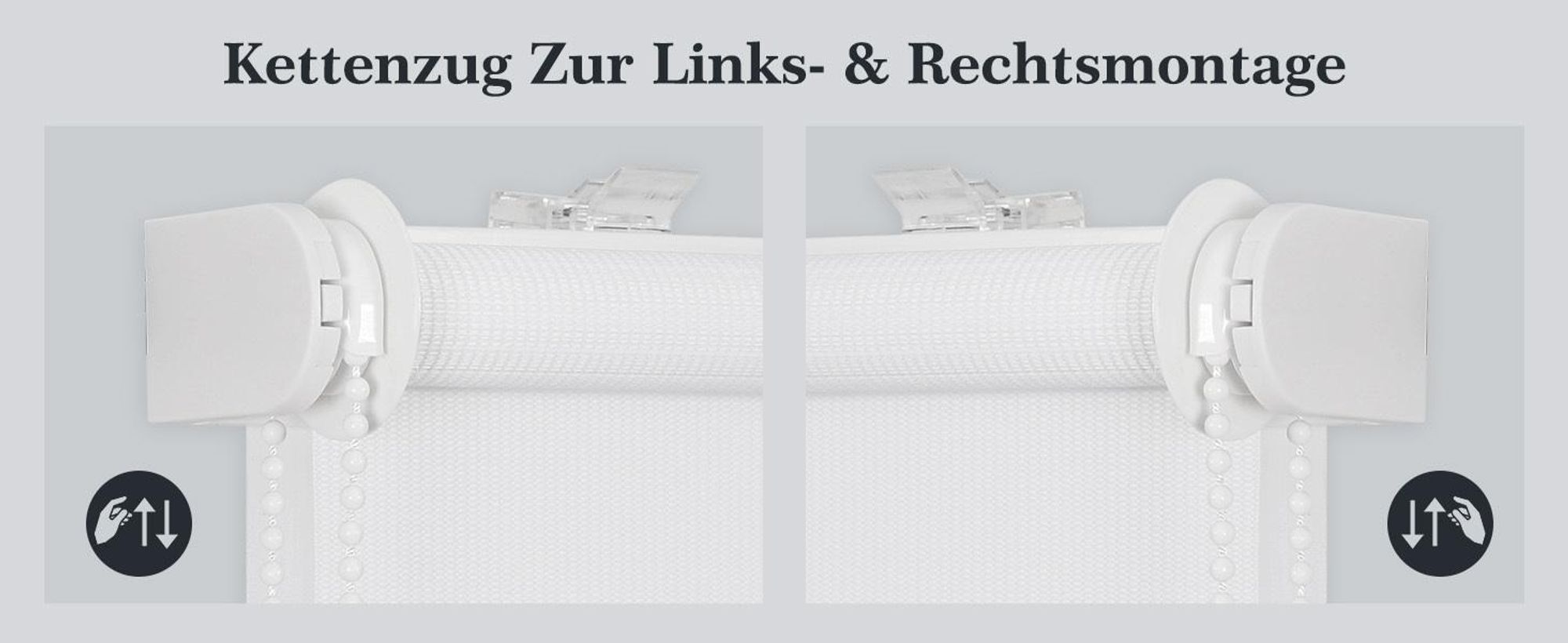 Sekey Doppelrollo 100x150 cm Duo Rollo Klemmfix ohne Bohren Dunkelgrau