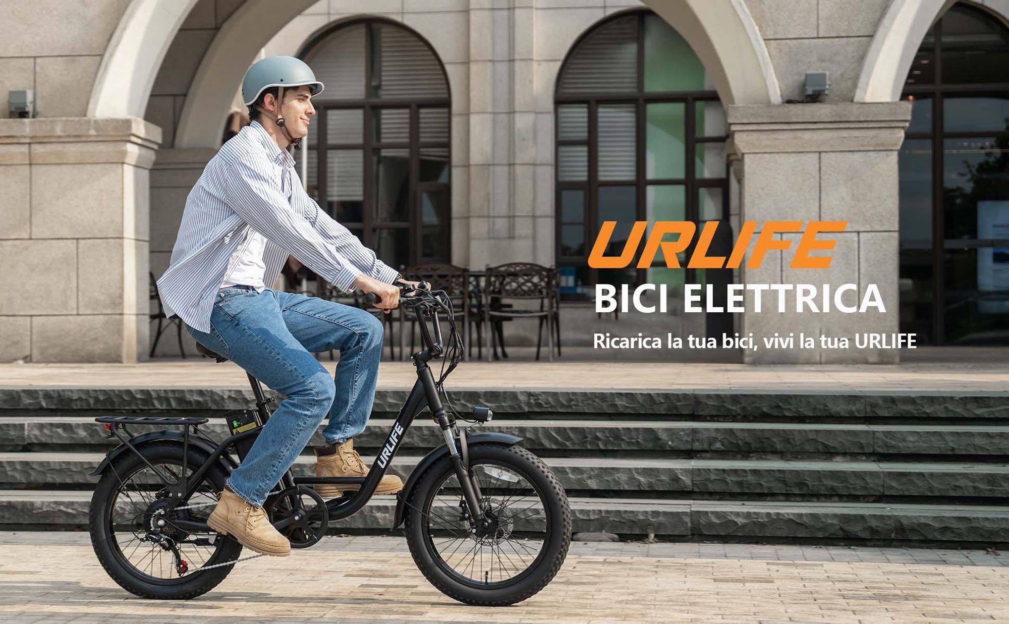 Bicicletta Elettrica URLIFE E20 - Motore 250W 48V 13Ah Batteria Pneumatici da 20 Pollici Freni a Disco - Nero