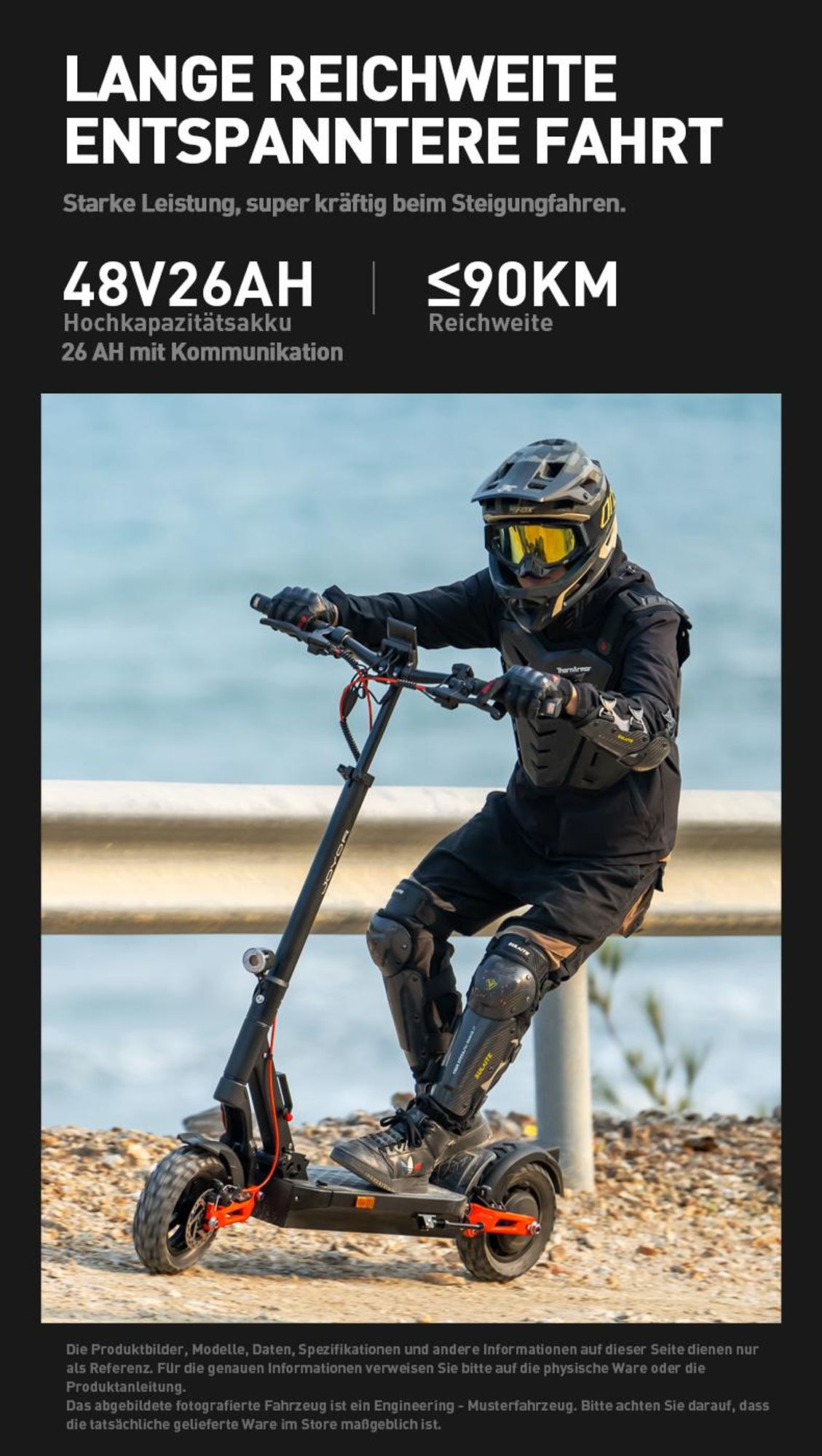 Joyor T6E Pro E-Scooter mit Straßenzulassung 500W bis 90km Reichweite Blinker offroad 10 Zoll hydraulische Federung
