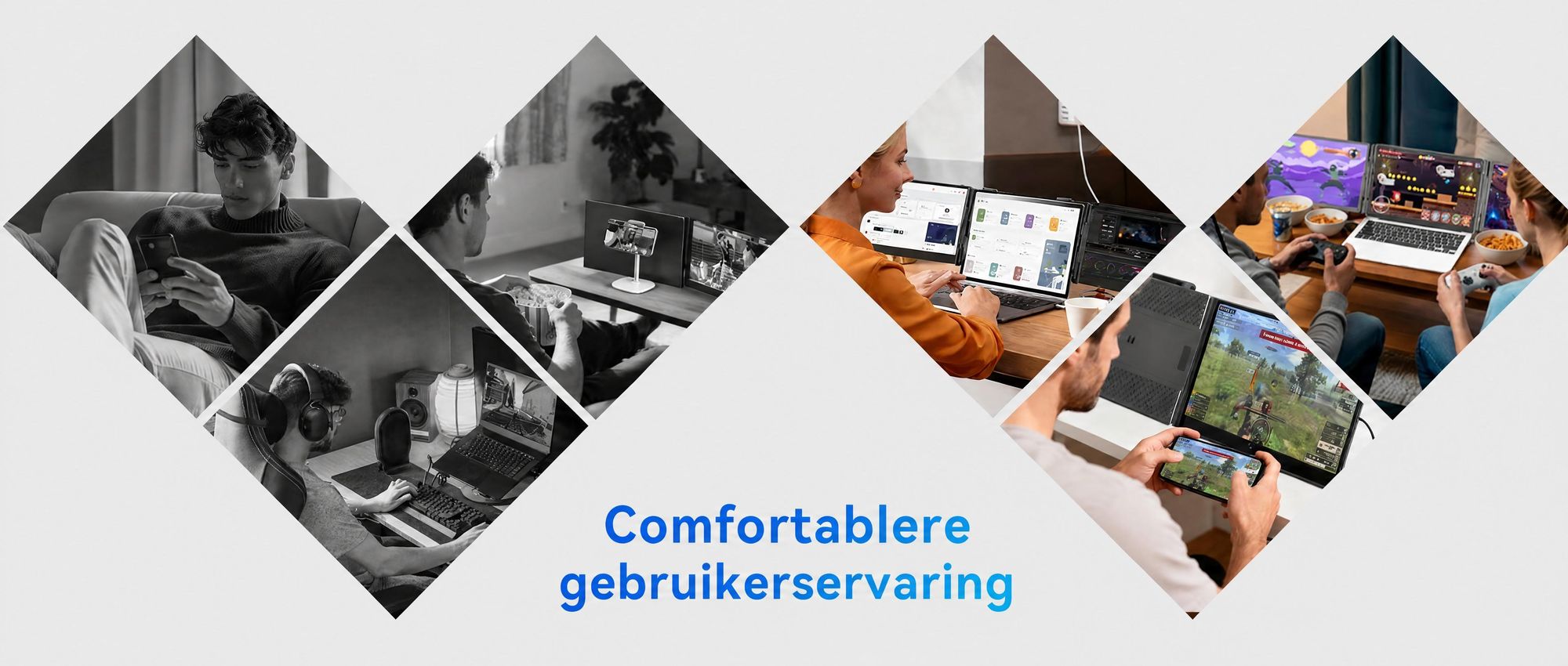 Blackview Draagbaar Scherm DCM6, 14 inch, Dubbel scherm laptopmonitor, ultradun, FHD, geschikt voor laptops van 13,3" tot 17,3", 180° draaibaar, compatibel met Windows/Mac/Android