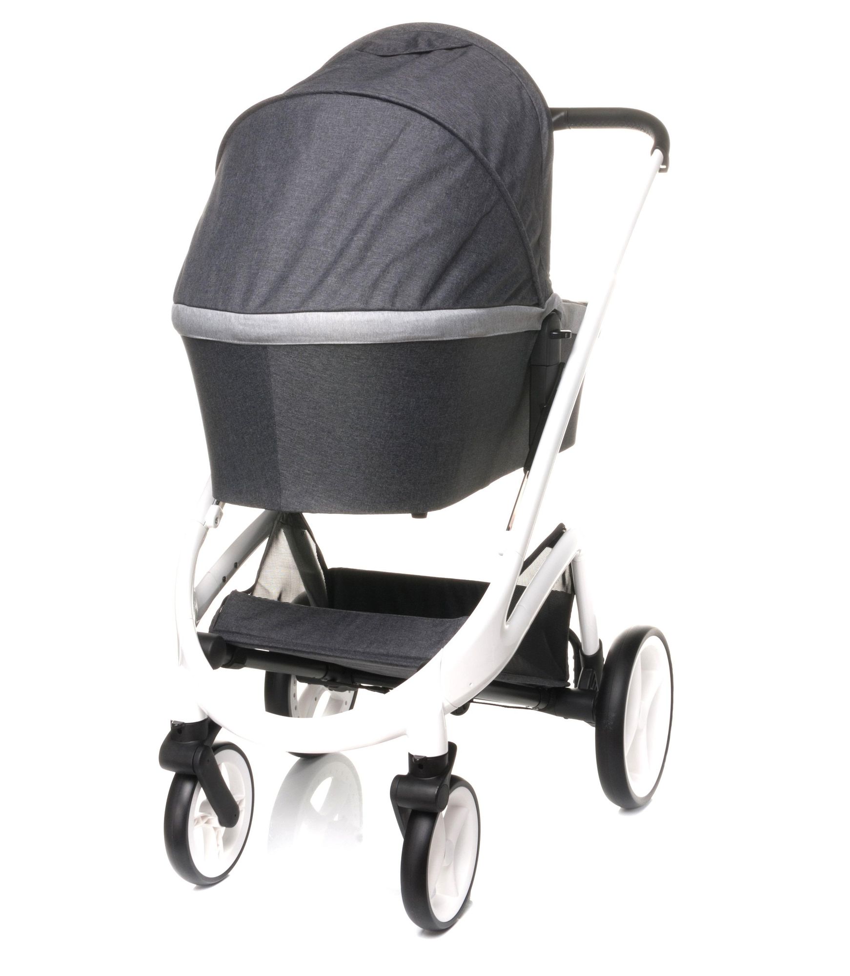 4Baby | Kinderwagen - Kombikinderwagen 2in1 - Dunkelgrau - Aluminiumrahmen - gefederte Räder - wendbarer Sitz, Einhand-Faltmechanismus, UPF 50+, Cosmo