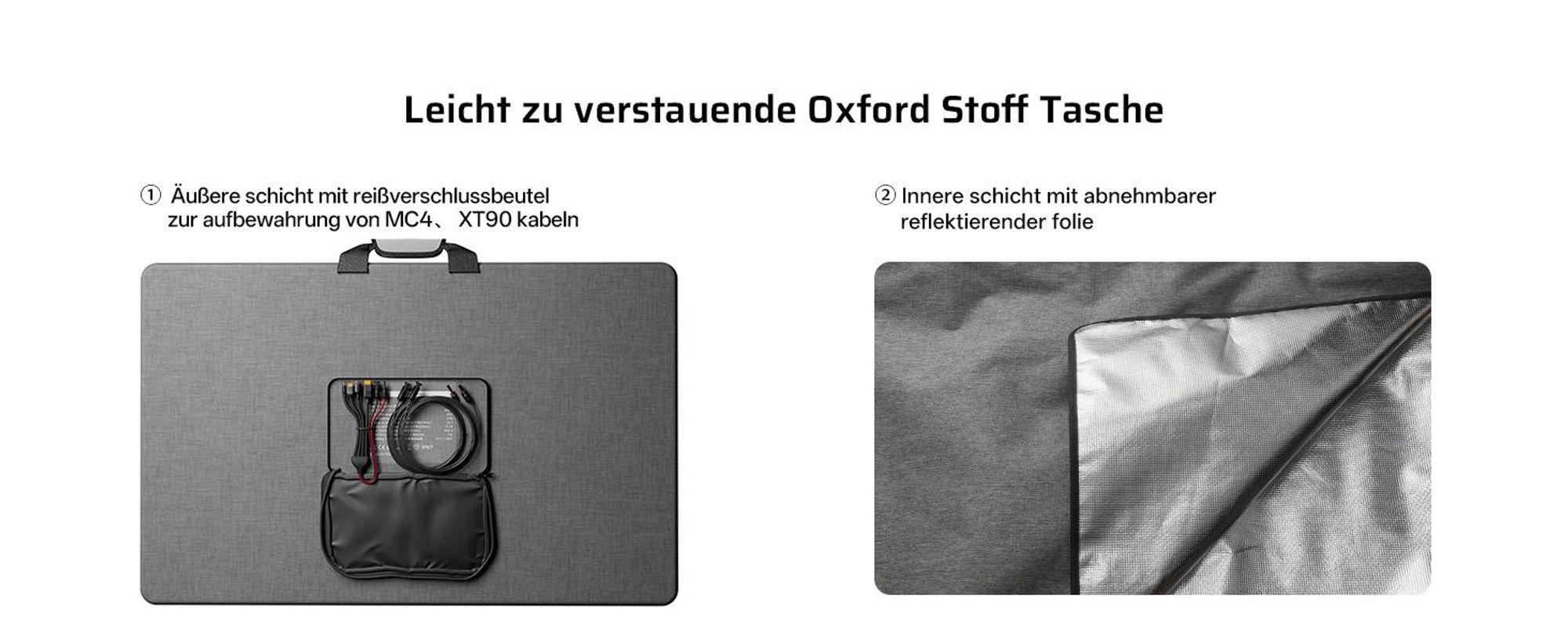 AFERIY SA400 Faltbares Solarpanel 400W, ETFE Solarmodul mit bifazialer N-Typ-Technologie, IP67, MC4, für Powerstation, Camping und Wohnmobil