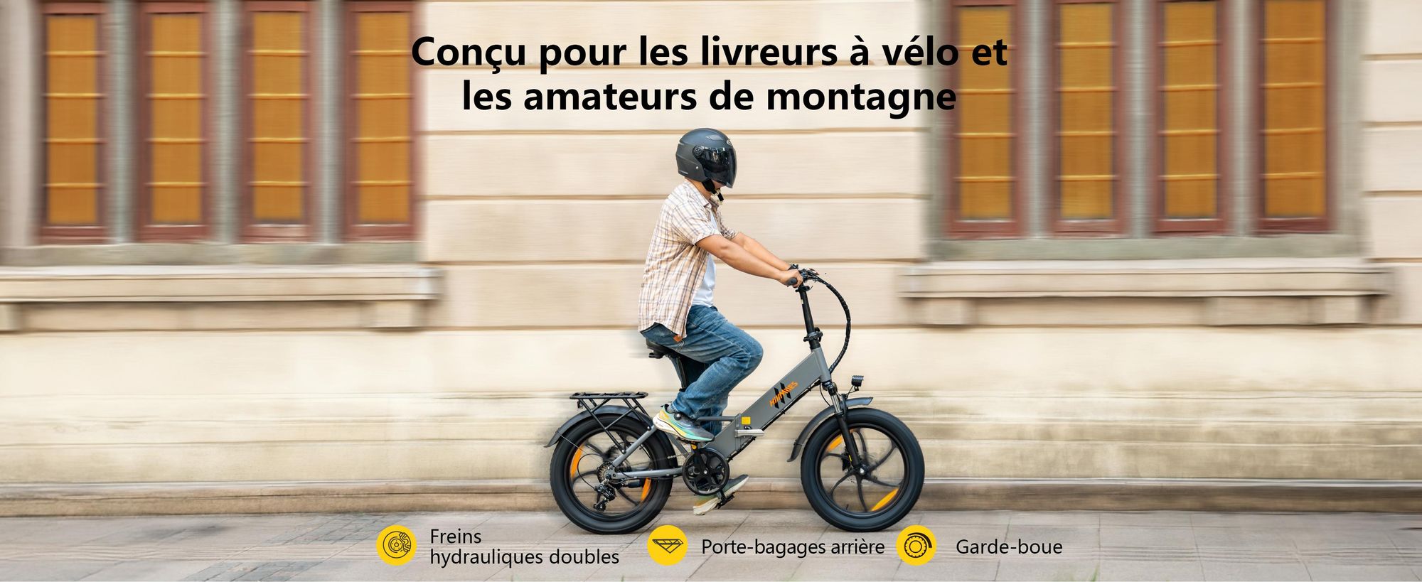 Vélos électriques HillMiles Mile 2 - batterie 36V13Ah 20 pouces roues double frein hydraulique - Gris