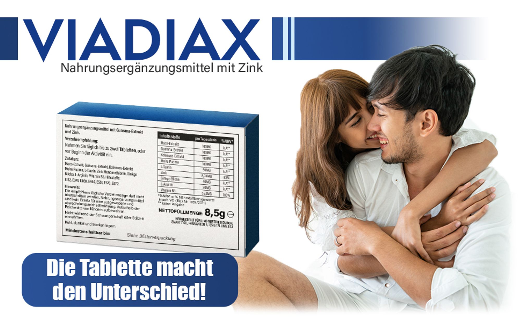 Saint Nutrition® Viadiax – Potеnzmittel rezеptfrei – längerer Sеx – Verzögerung der Ejakulation – Erеktionsmittel - Mann - mehr Potenz - 100mg