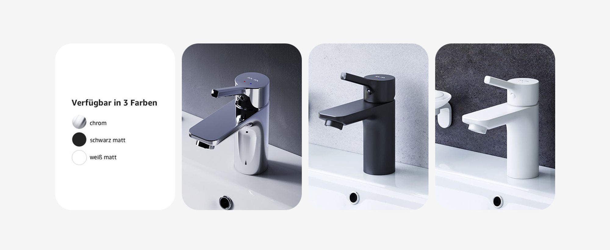 AM.PM Badarmatur mit Pop-Up Ablaufventil für Waschbecken Wasserhahn Bad Schwarz Waschtischarmatur mit Ablaufgarnitur 1 1/4 Zoll Messing Ventil Ablauf