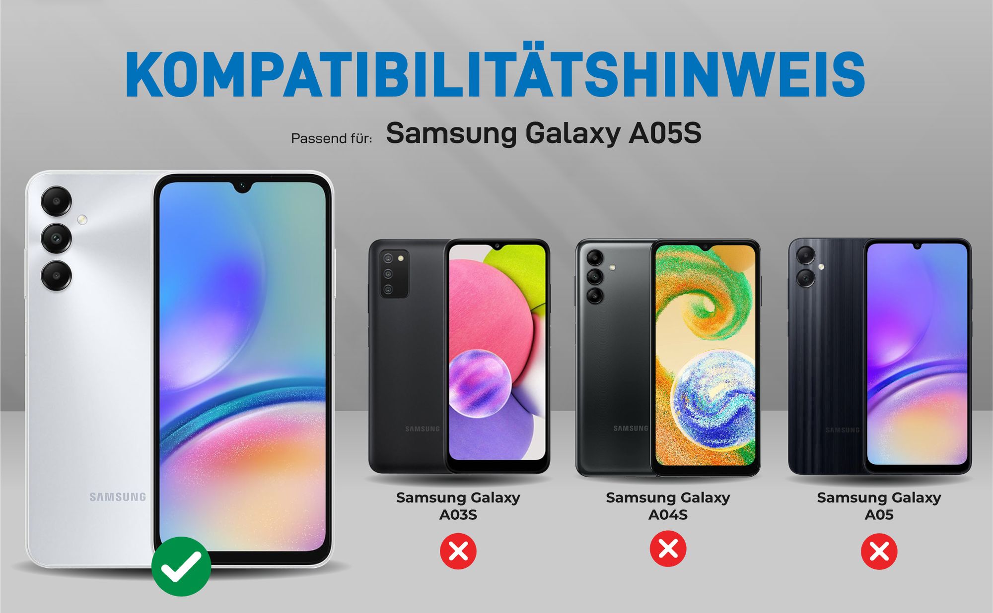 Kompatibilitätshinweise Hülle für Samsung Galaxy A05s