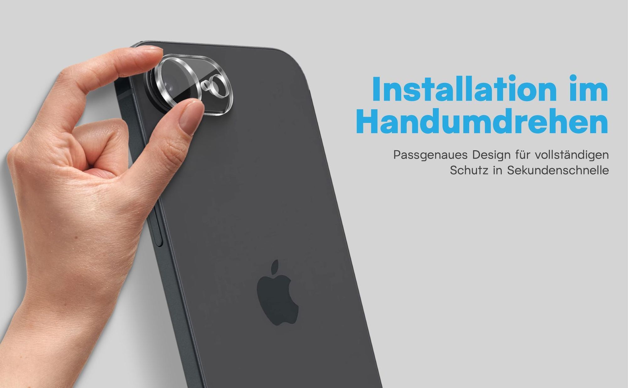 2x Kameraschutz aus 9H Glas für Apple iPhone 16e in passgenauem Design