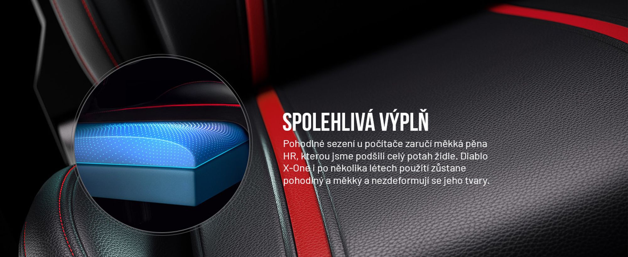 Herní židle Diablo X-One 2.0 Kancelářská židle Nastavitelné područky Ergonomický design Krční/bederní polštář, Barva: Černá-Červená, Velikost: King