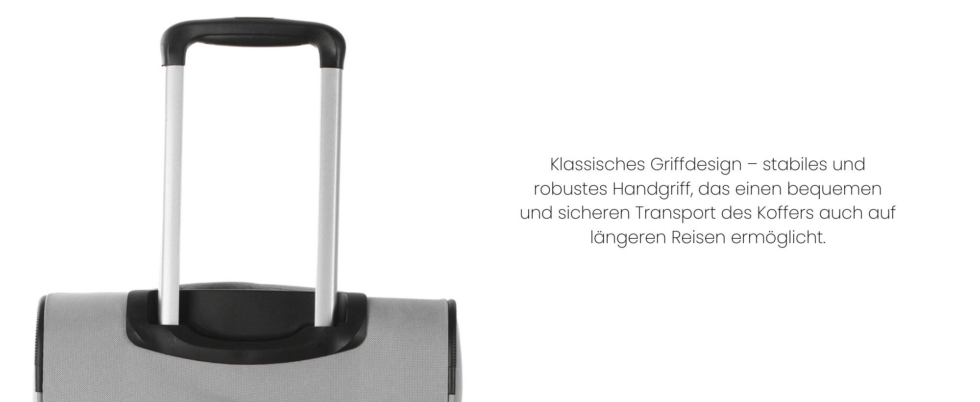 Aga Travel Kofferset 3-teilig MR4676 – Reisekoffer, Oxford-Gewebe, TSA-Schloss & 360° Rollen, Handgepäck, 35L/65L/95L, Hellgrau