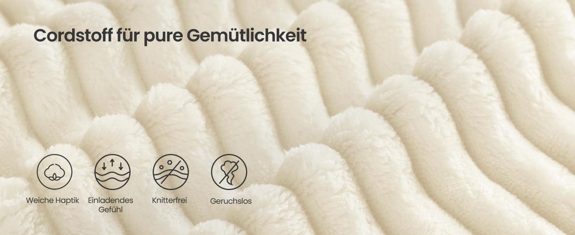 VASAGLE Modulares Sofa, Ecksofa mit Liege links, 244 cm breit, vakuumverpackt, keine Montage erforderlich, weiß