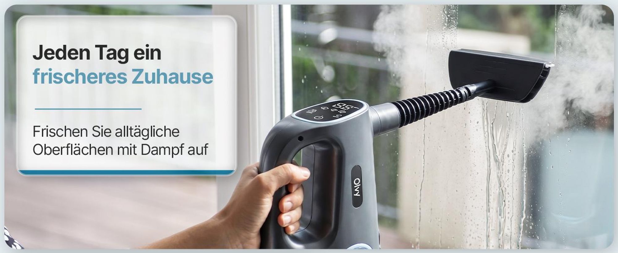 Olvy 12-in-1 Hand-Dampfreiniger mit Touchscreen – Handdampfreiniger Für Bad, Küche, Sofa & Möbel