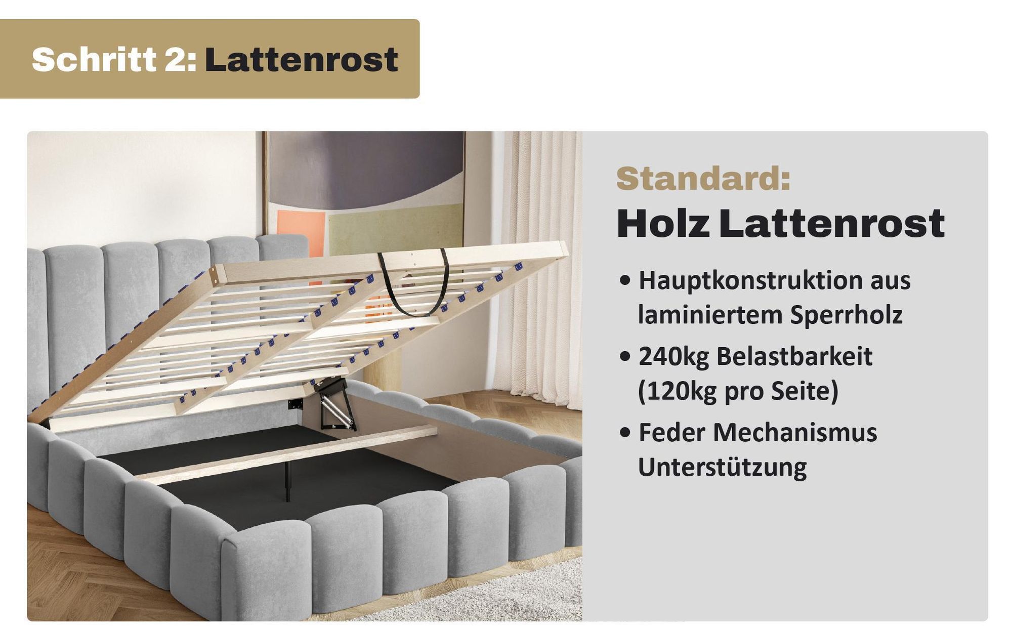 MOTIVENA Nunu Bubble Polsterbett 180x200 mit Bettkasten, Metall Latenrost, Bubble Bett 180x200 Weiß Boucle (Catch me 01)