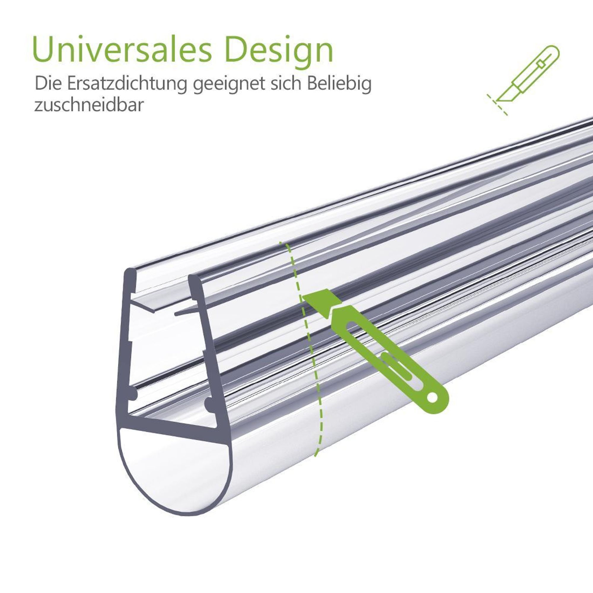 S'AFIELINA Ersatzdichtung Wasserabweiser Duschdichtung Schwallschutz Duschkabine Bad 7-8mm Glas 80cm