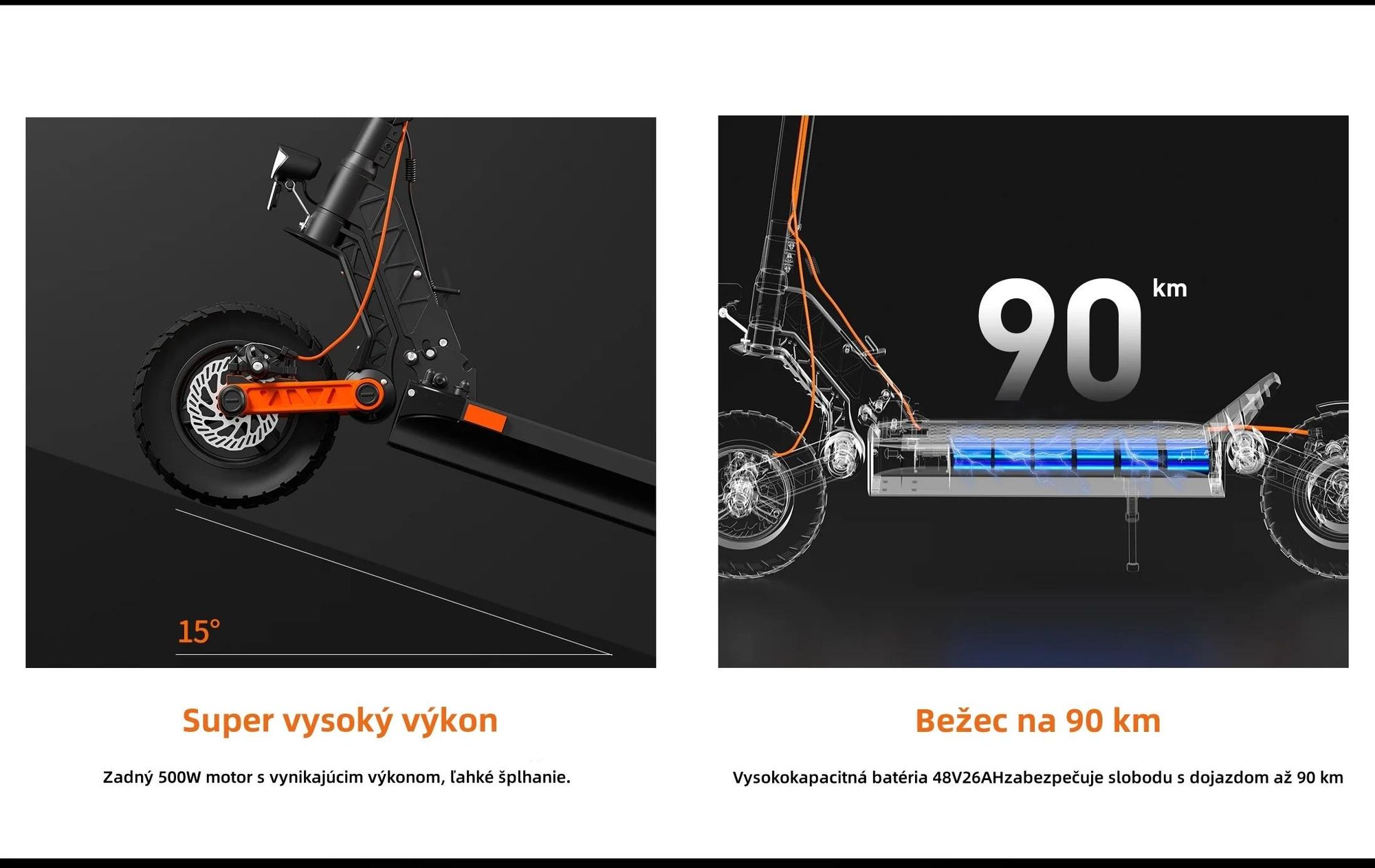 JOYOR S5 PRO Certifikátom ABE Skladateľný Elektrický kolobežka - 500W Motor 48V26AH Batéria 10-palcové Pneumatiky - Čierna