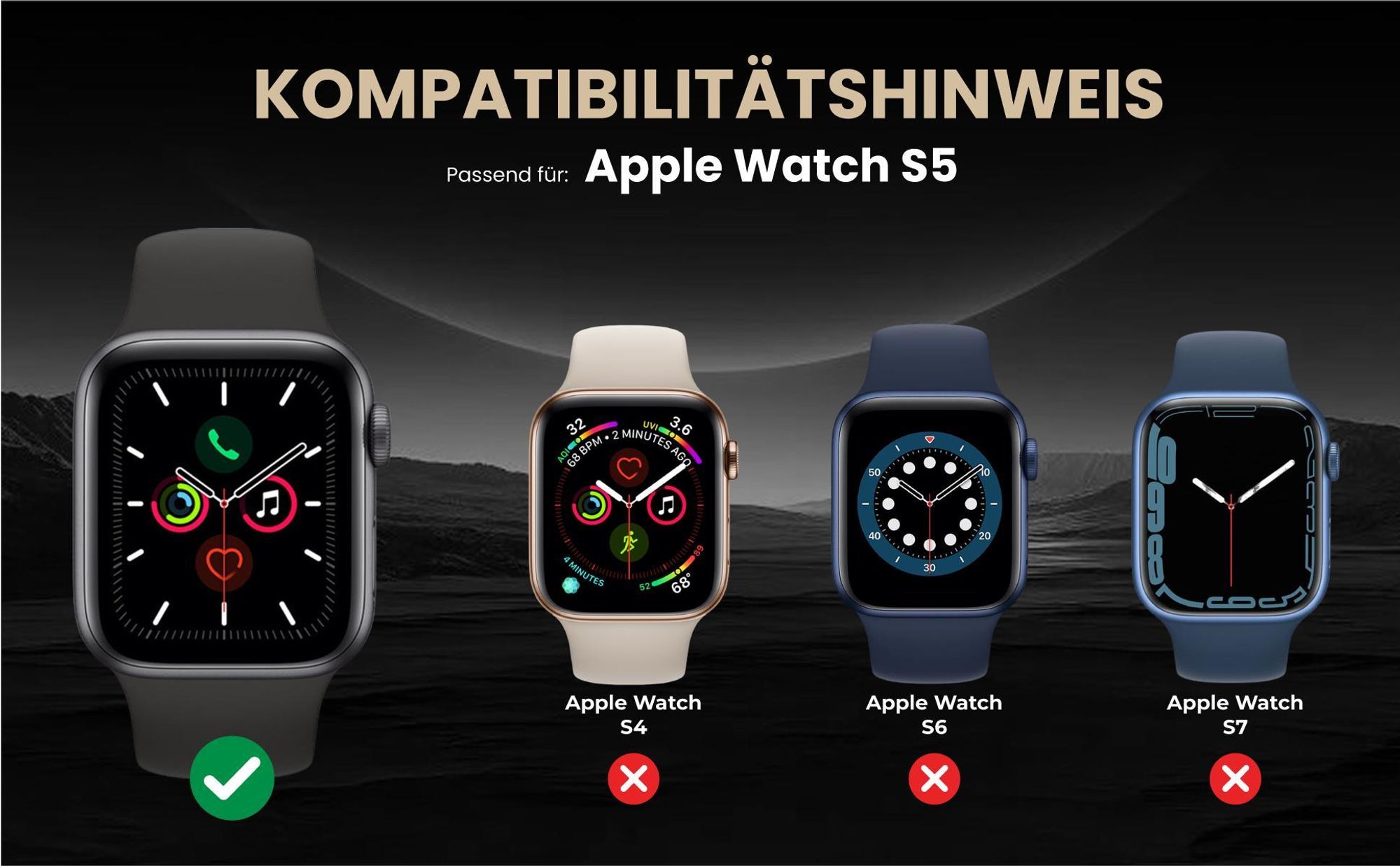 Kompatibilitätshinweise Armband für Apple Watch Series 5 40mm