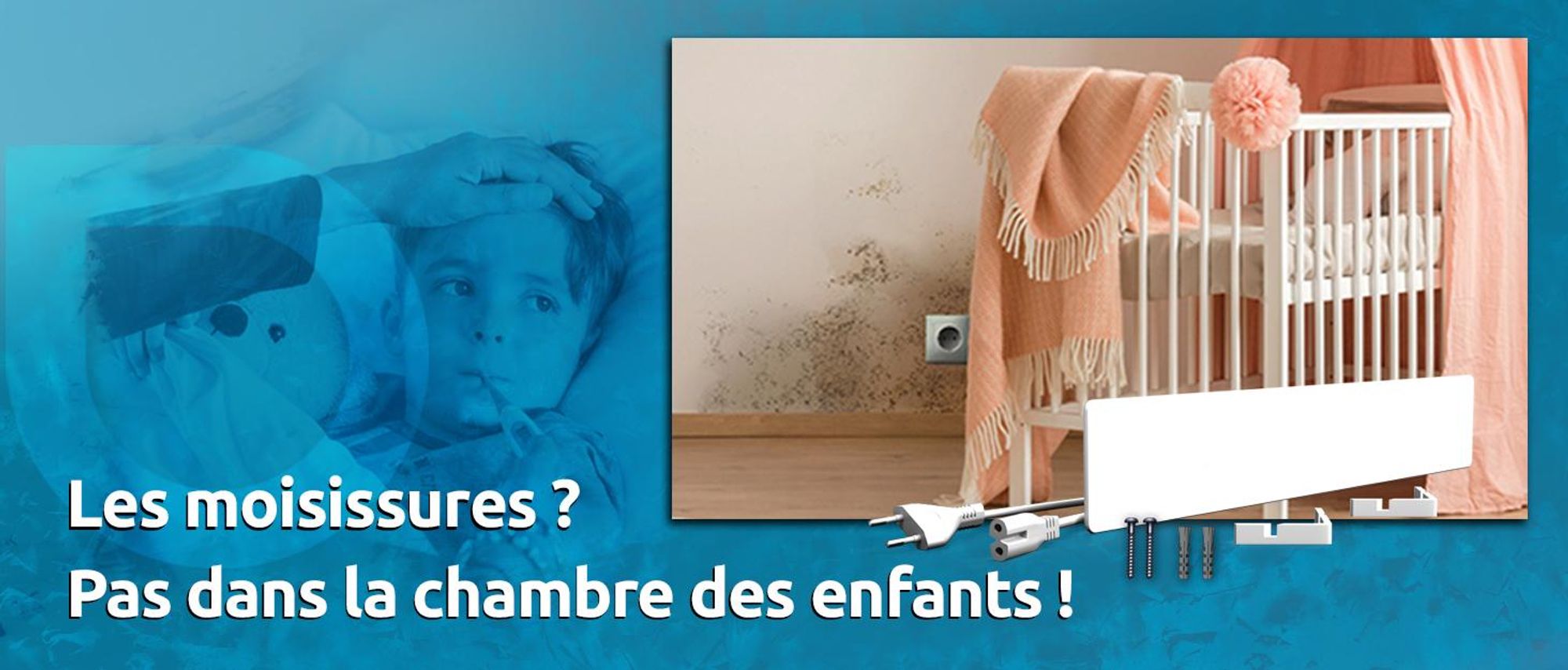 sDry protège les chambres d'enfants contre la moisissure.