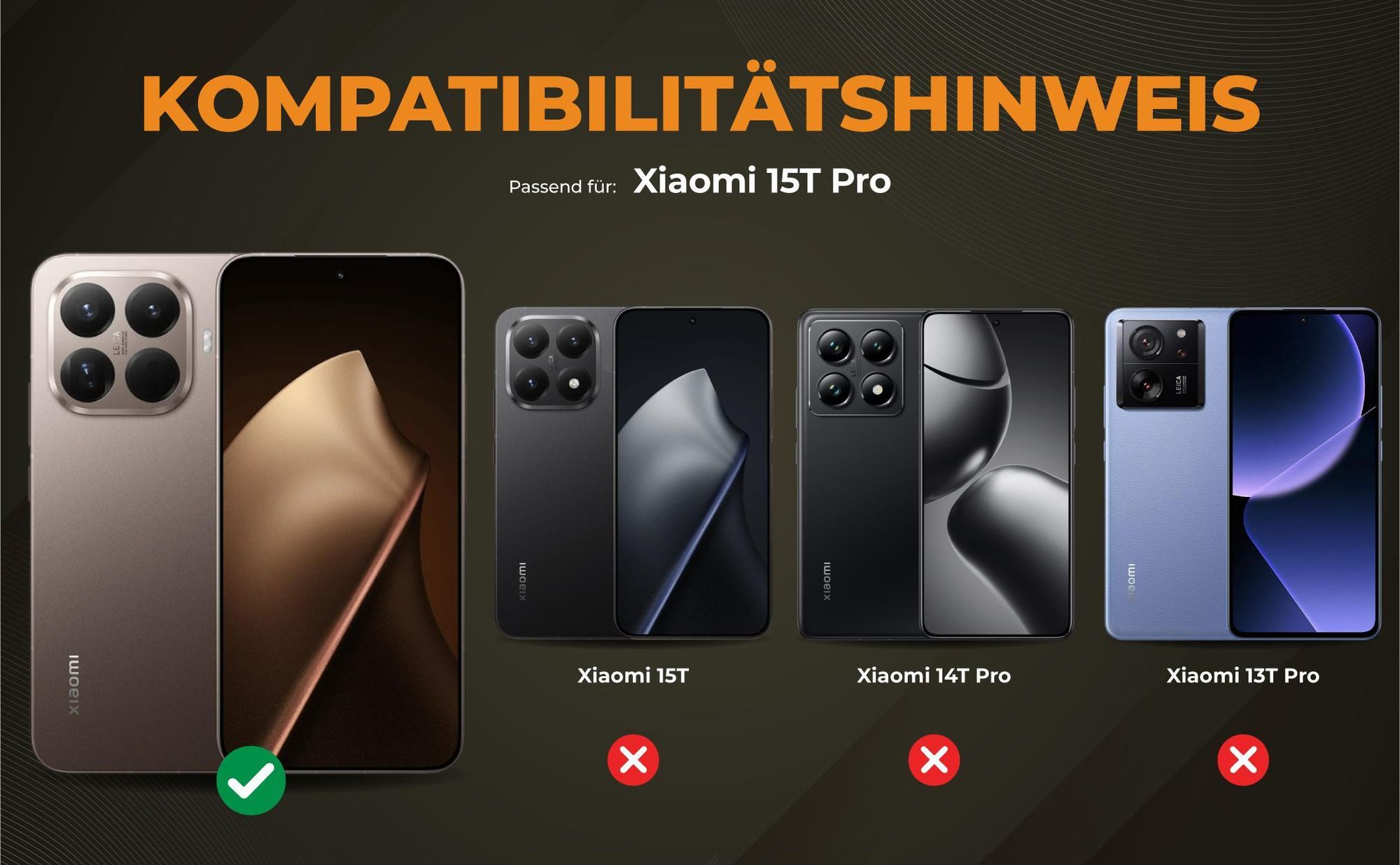 Kompatibilitätshinweise Hülle für Xiaomi 15T Pro