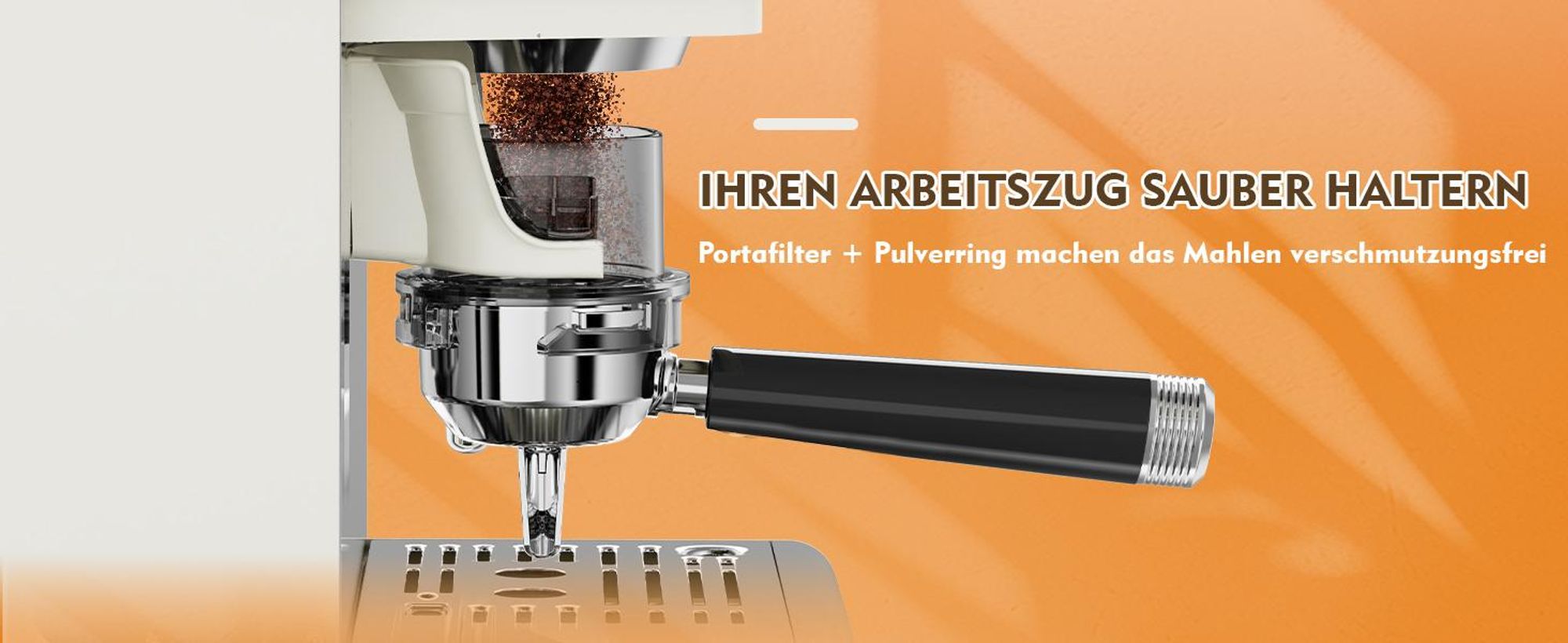 CHEFFANO Espressomaschine mit integriertem Mahlwerk, 20 Bar Pumpdruck, Milchaufschäumer für Cappuccino und Latte, 19 Mahlstufen und 2,8 L abnehmbarer