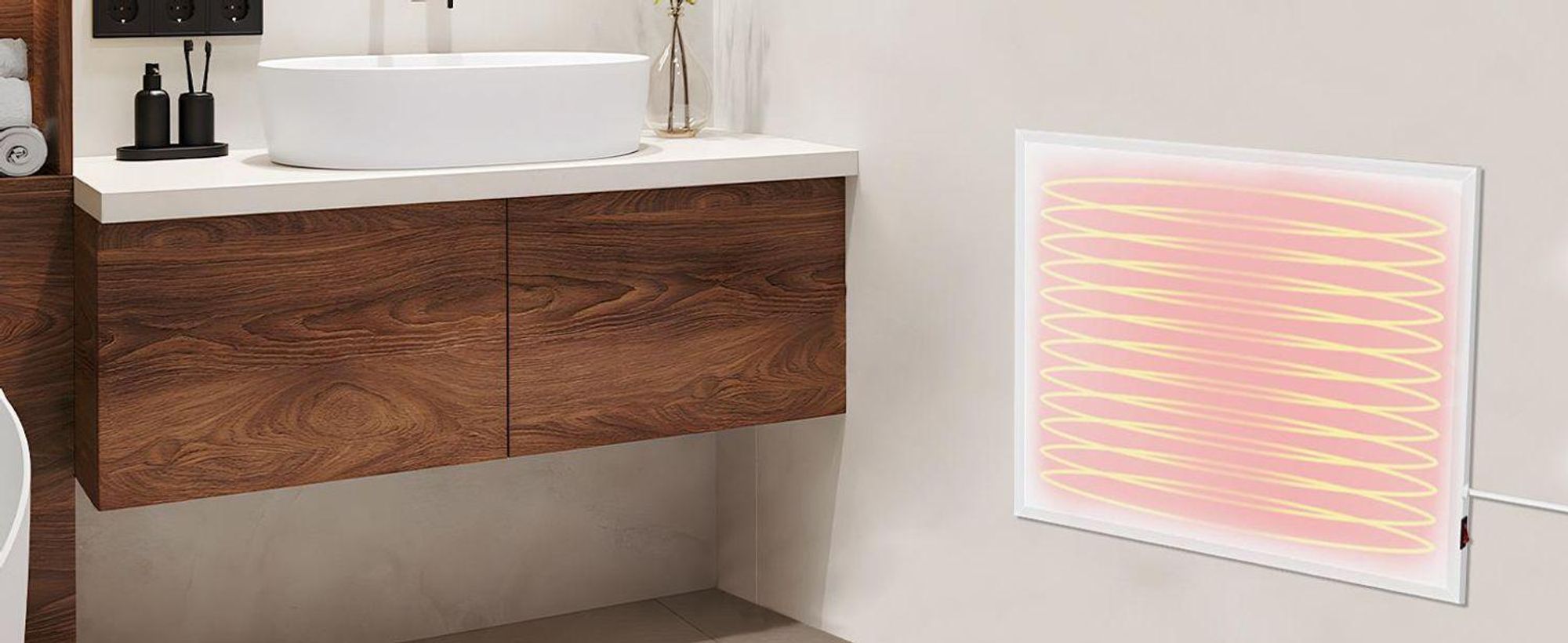 ZMH riscaldamento a infrarossi riscaldamento a parete a risparmio energetico 350W riscaldamento parete elettrica con radiatore di protezione contro il surriscaldamento per la cucina camera da letto ufficio