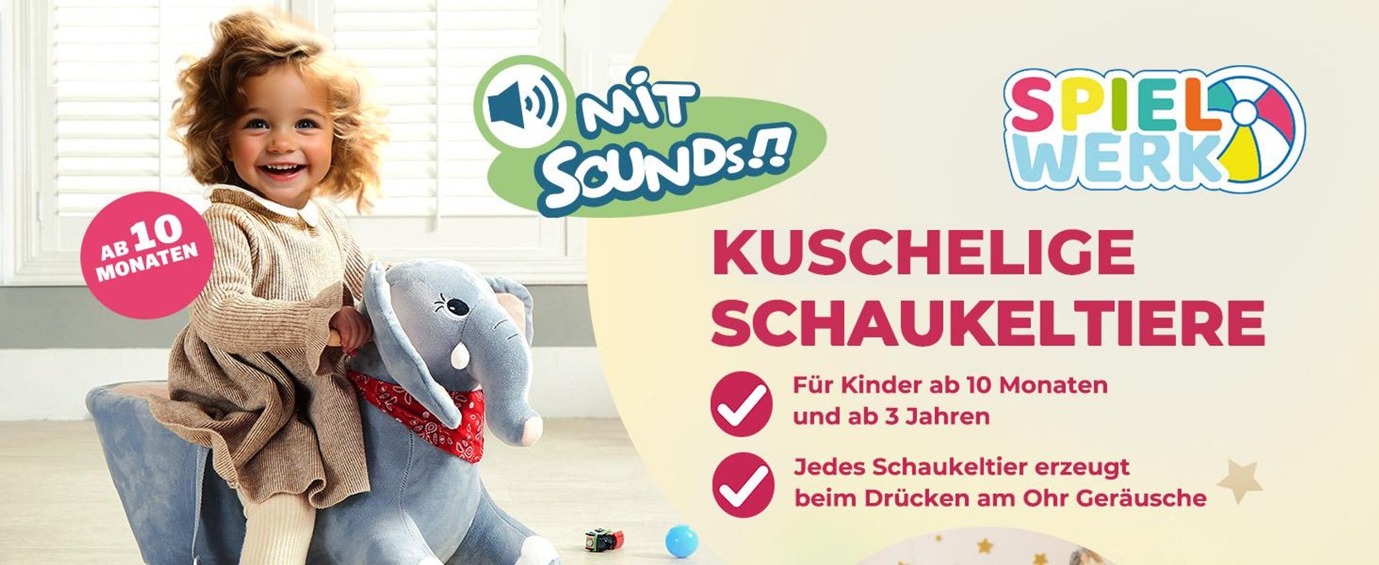 SPIELWERK® Schaukelpferd Einhorn ab 3 Jahren