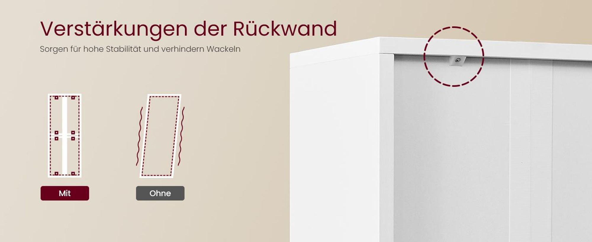 Bücherregal, 6-stöckiges hohes Regal, Standregal mit Tür und offenen Fächern, vielseitig einsetzbar