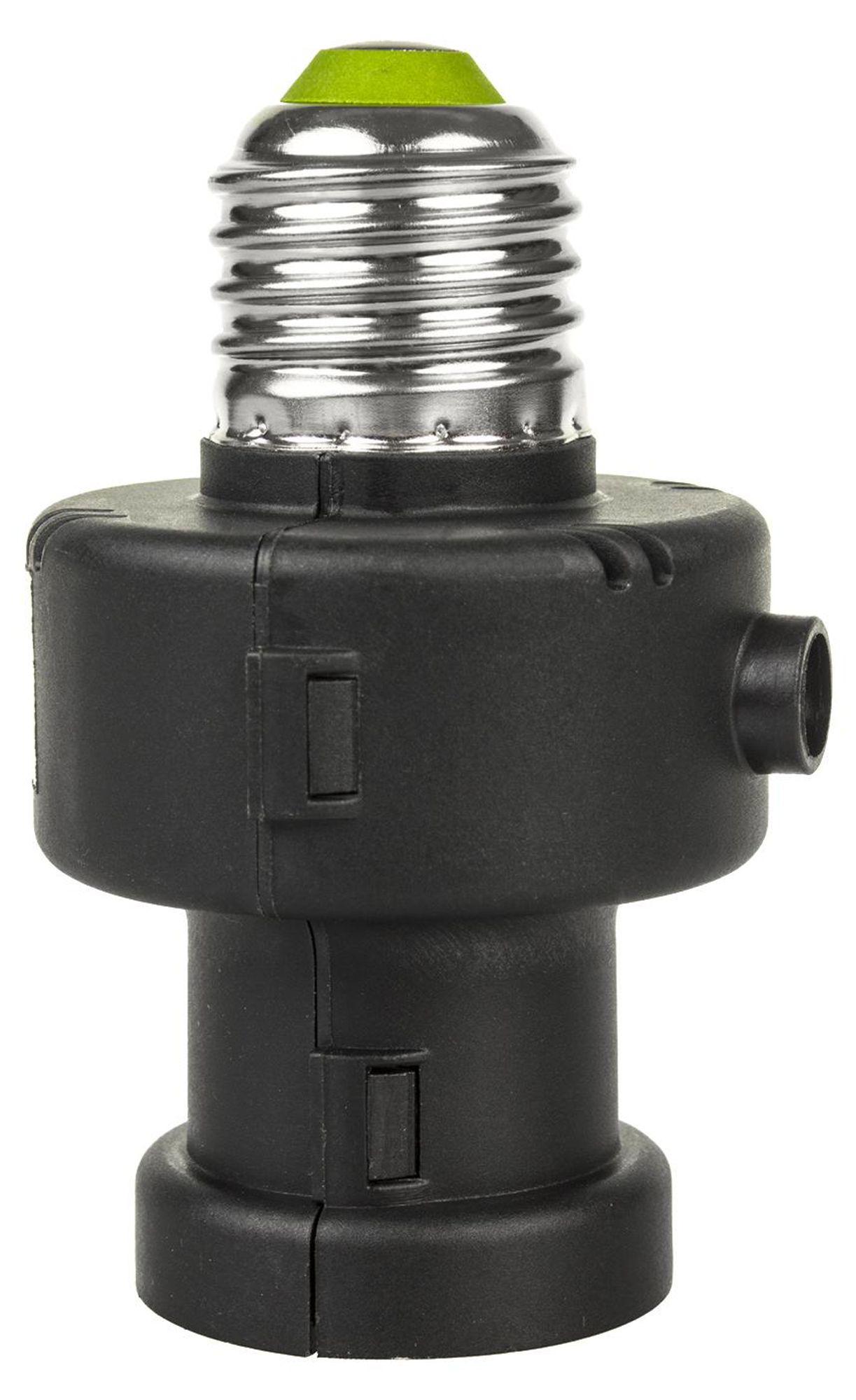 Lampenfassung Adapter für Lampen-Fassung mit Dämmerung-Sensor Lampensockel E27 schwarz