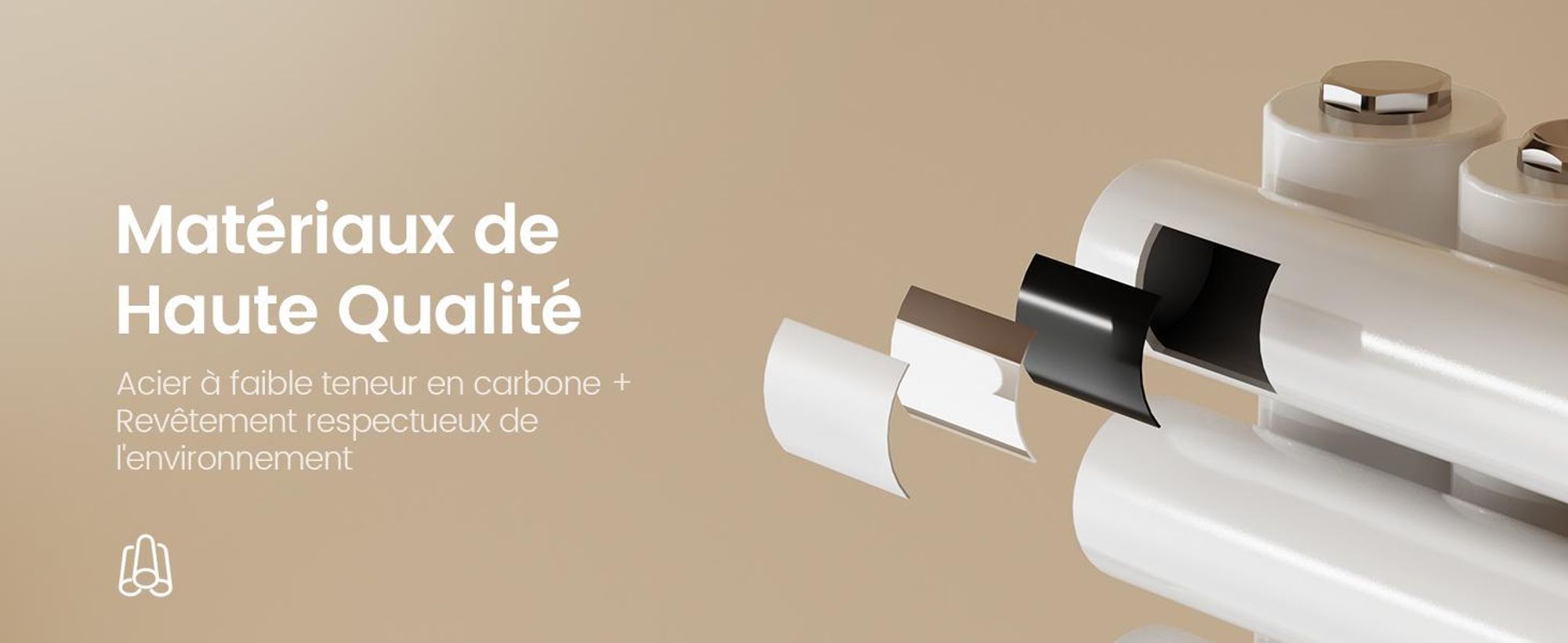 EMKE Radiateur sèche-serviettes à tube rond 166 x 60 cm blanc Chauffage à eau chaude Montage mural 1075W sans thermoplongeur