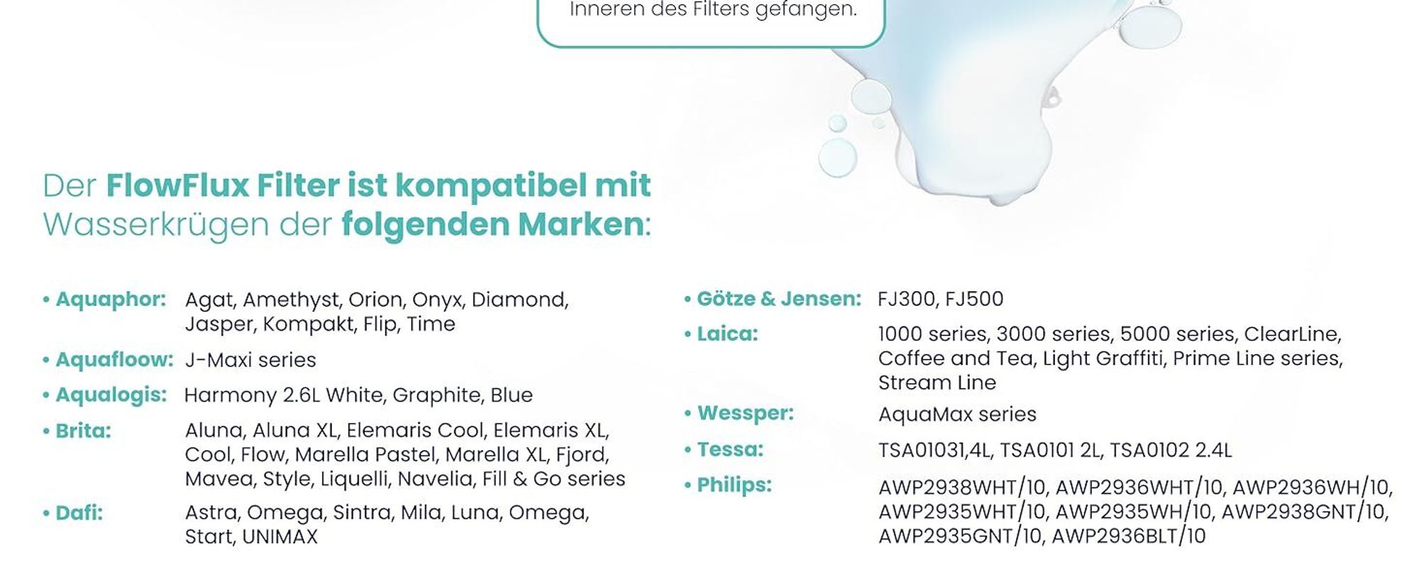 Wasserfilter Ersatzkartuschen 10× AquaFloow – kompatibel mit Laica Bi-Flux, Brita Maxtra, Dafi Unimax