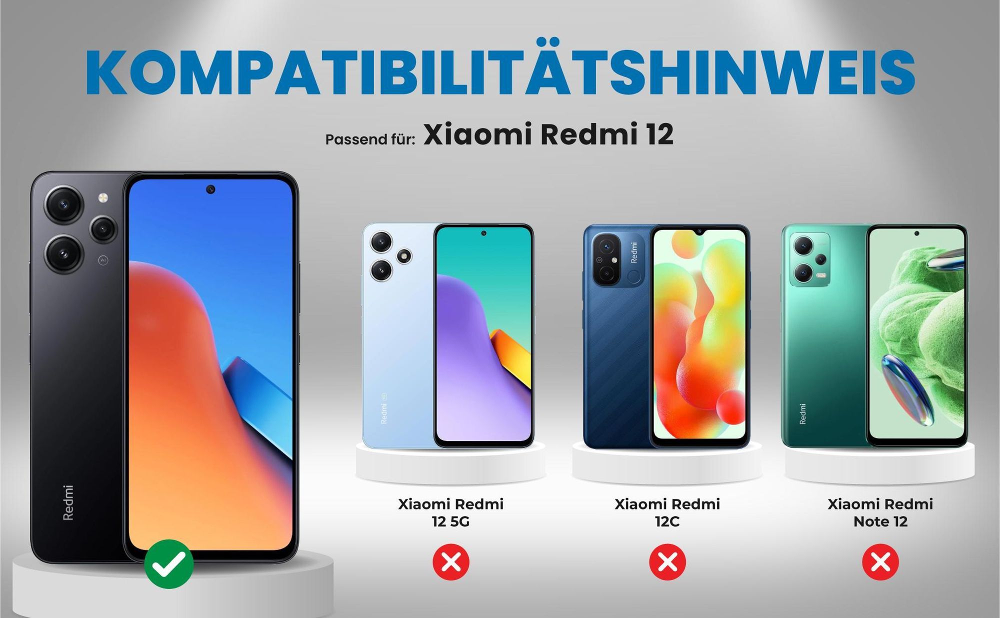 Kompatibilitätshinweise Hülle für Xiaomi Redmi 12