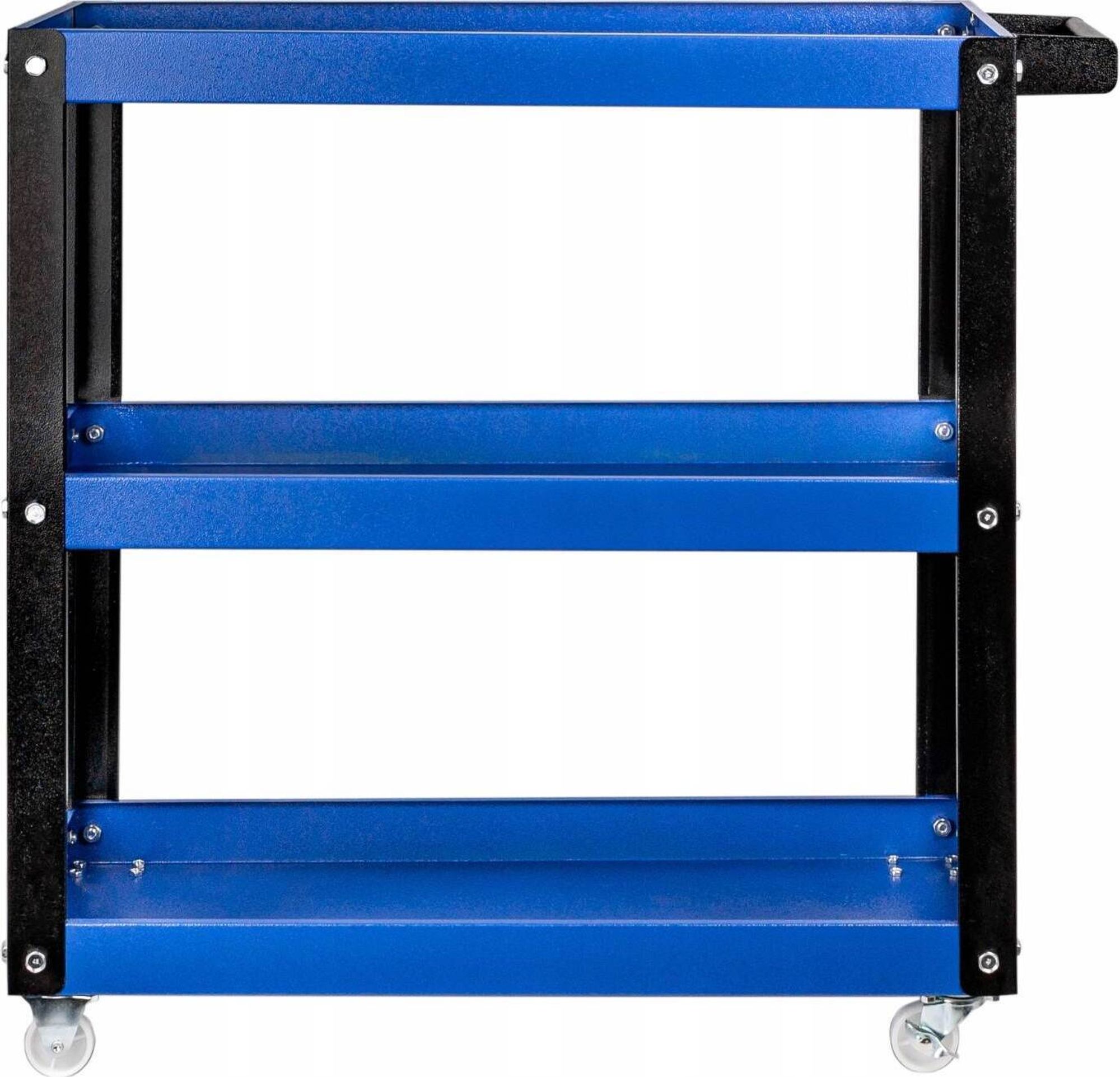 GEKO | Werkstattwagen, mit 3 Etagen,150 kg, 78x66x35,Werkzeugwagen, Rollwagen, Montagewagen, Servicewagen, Werkstattwagen mit Rollen